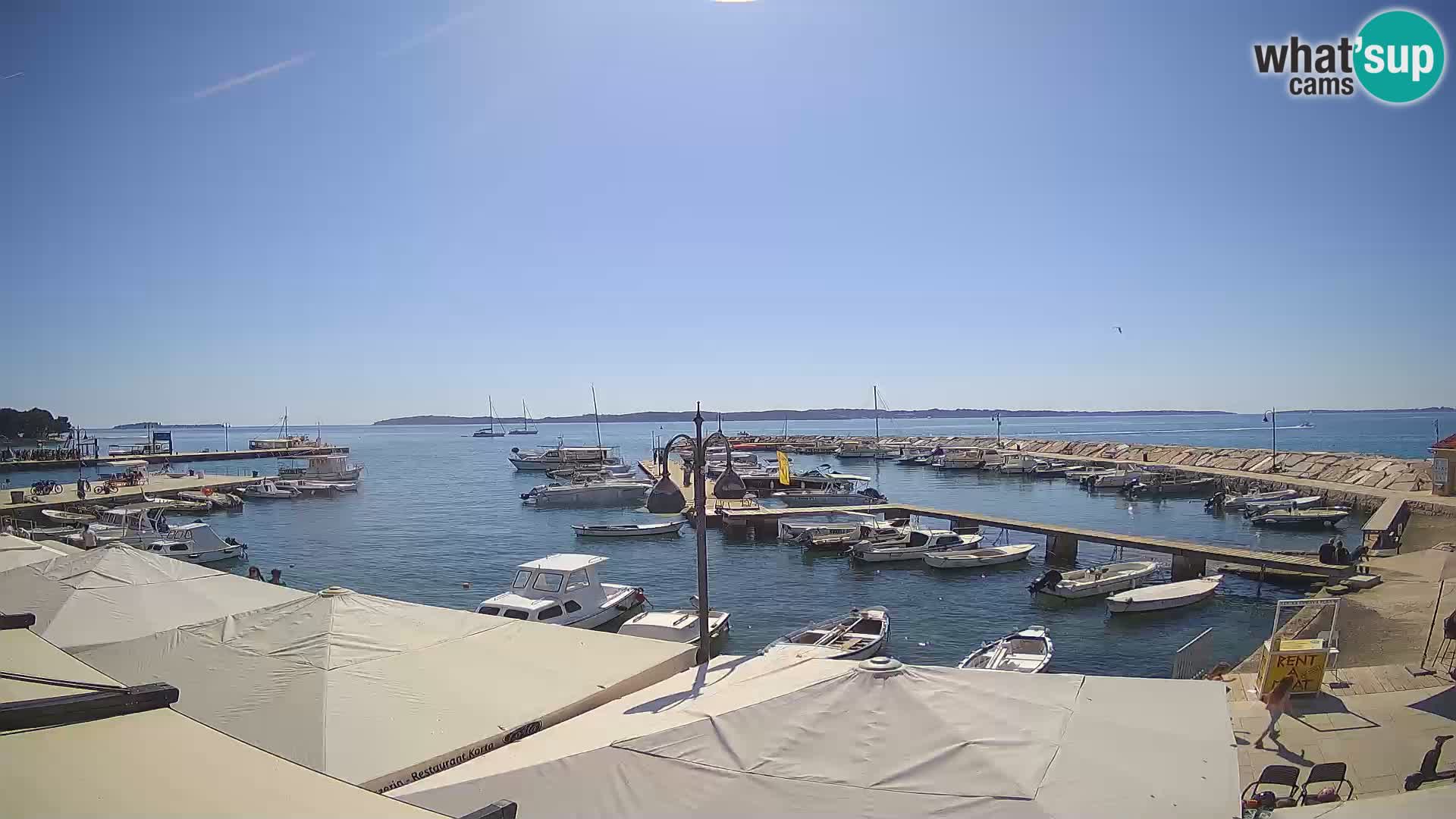 Fažana Camera en vivo riva y marina de la ciudad – Istria
