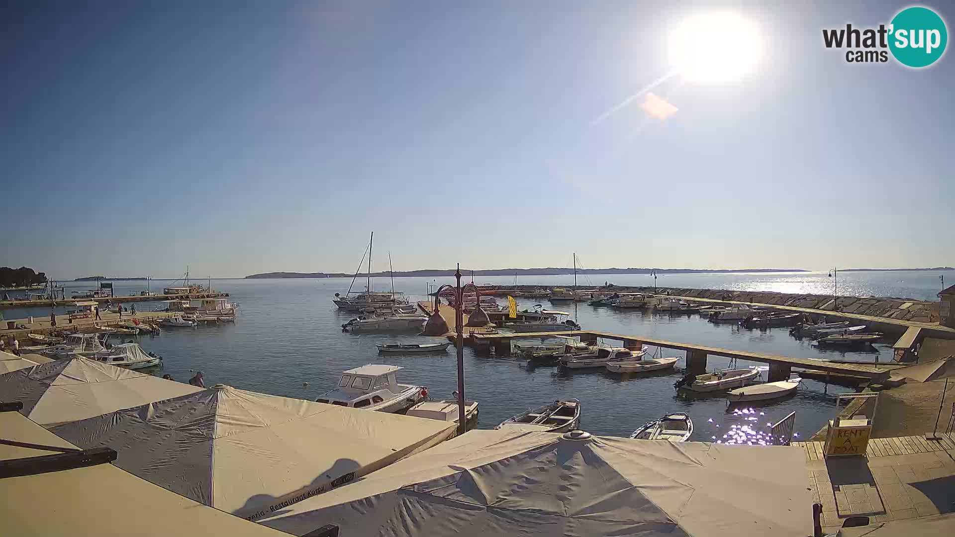 Fažana webcam Riva und Stadthafen – Istrien