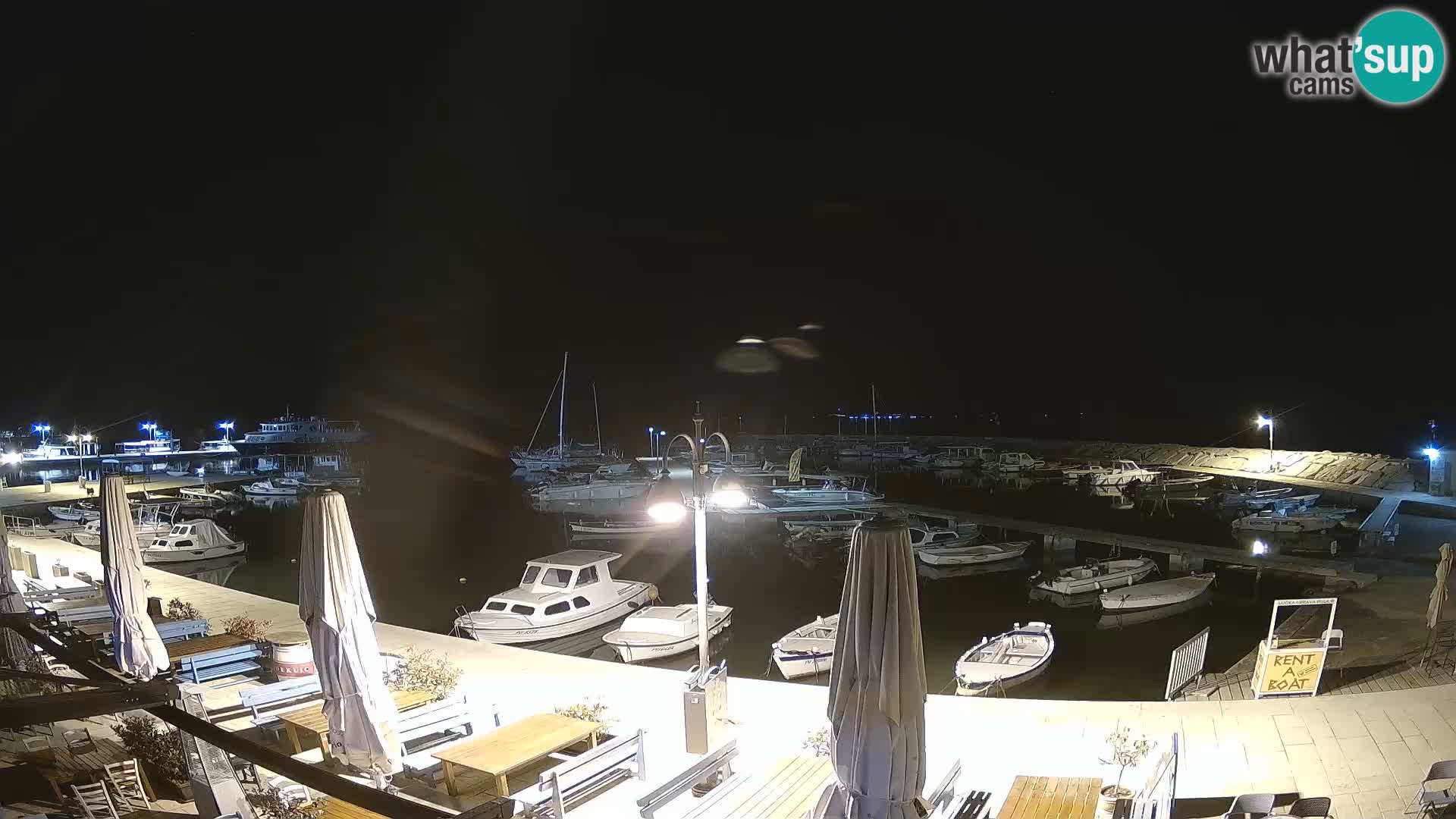 Spletna kamera Fažana riva in mestna marina – Istra