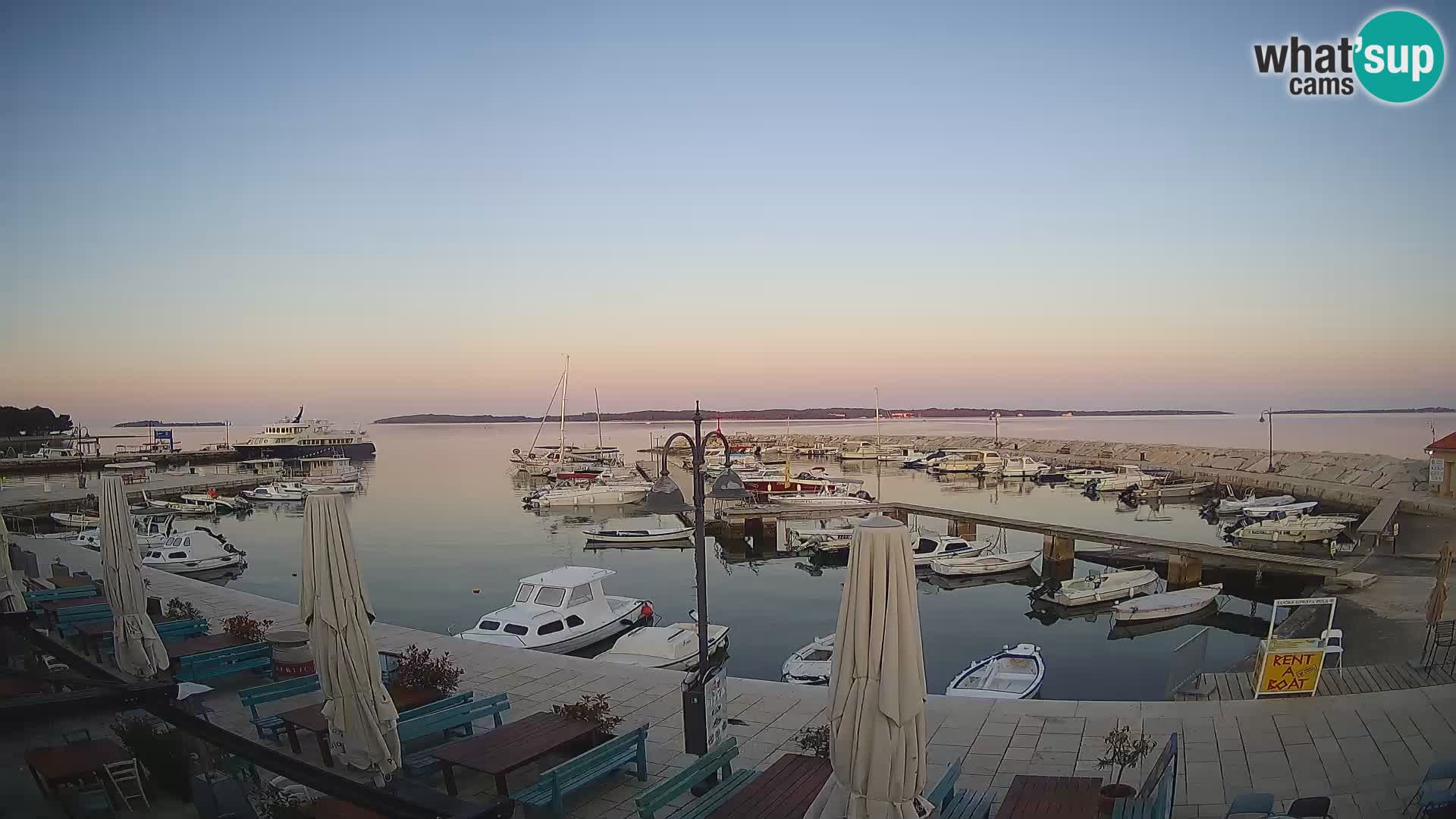 Fažana webcam Riva und Stadthafen – Istrien