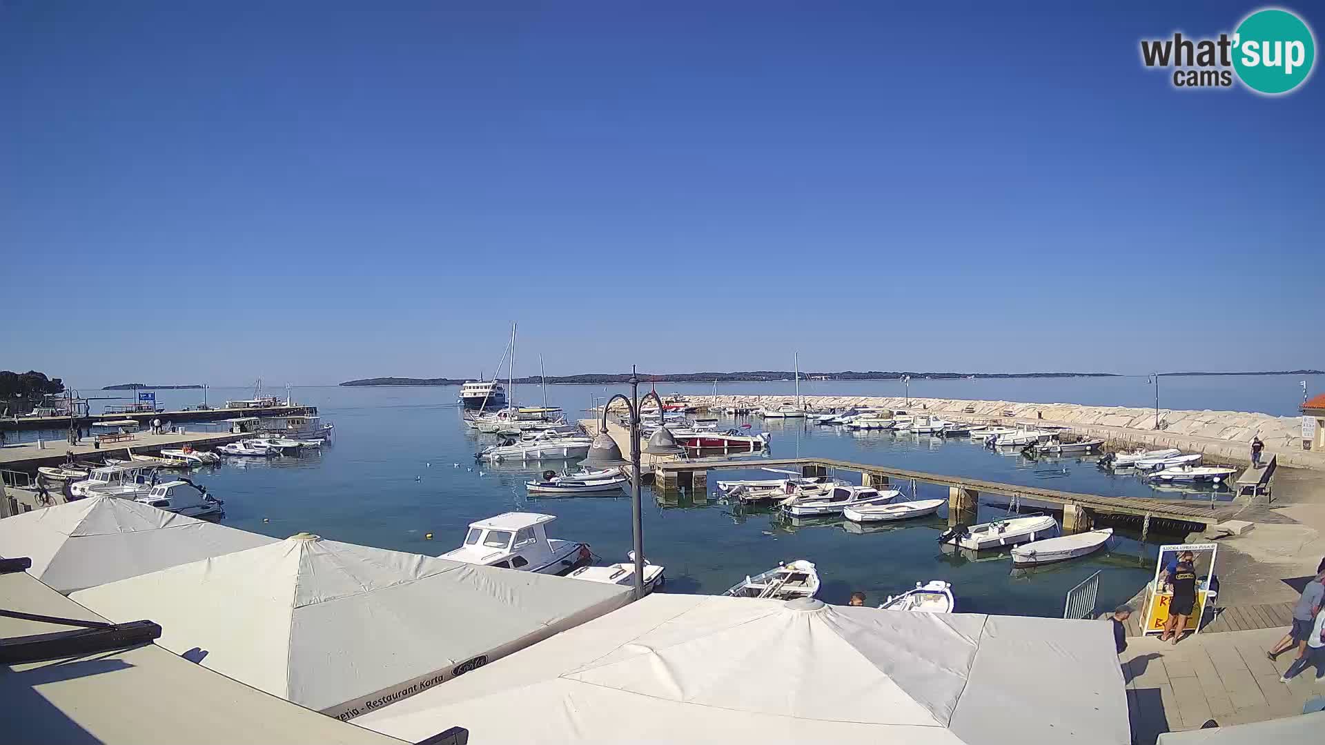 Fažana webcam Riva und Stadthafen – Istrien