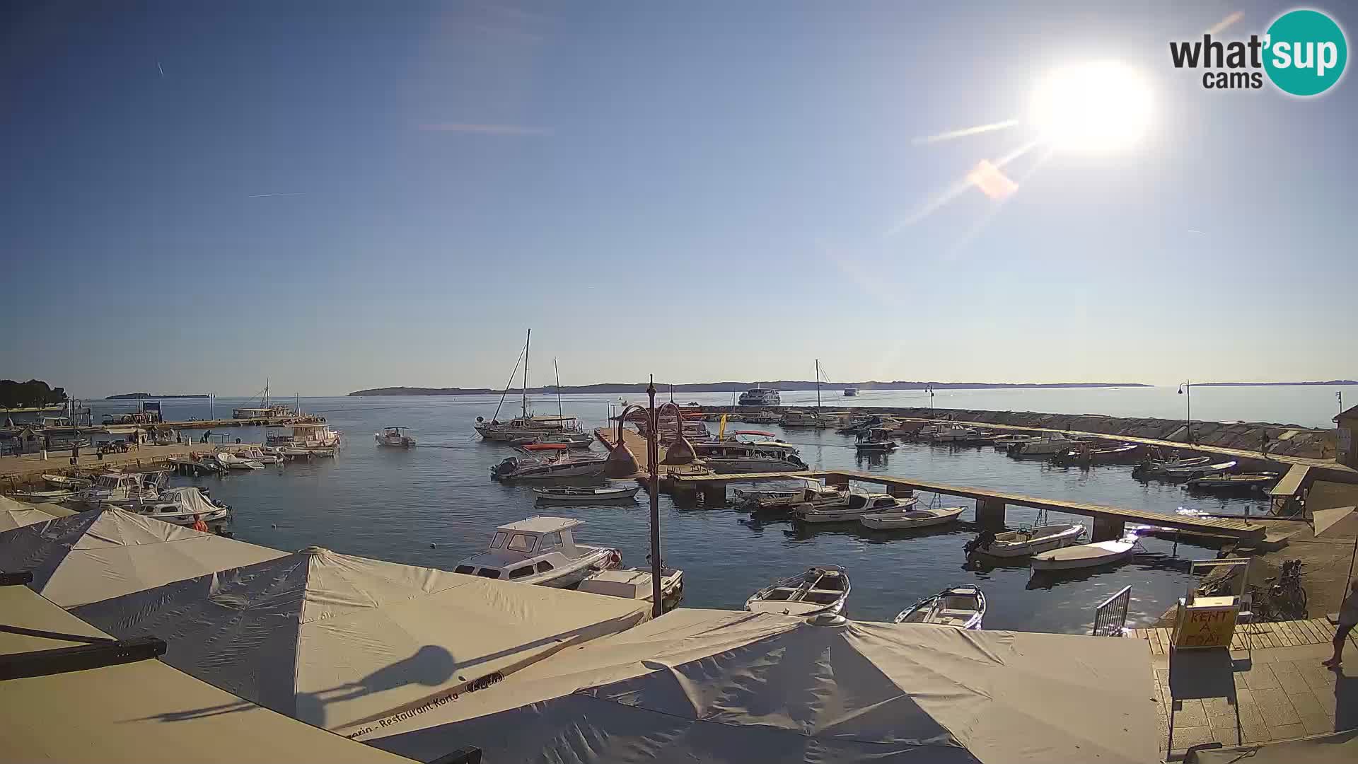 Webcam Fažana riva and city marina – Istria