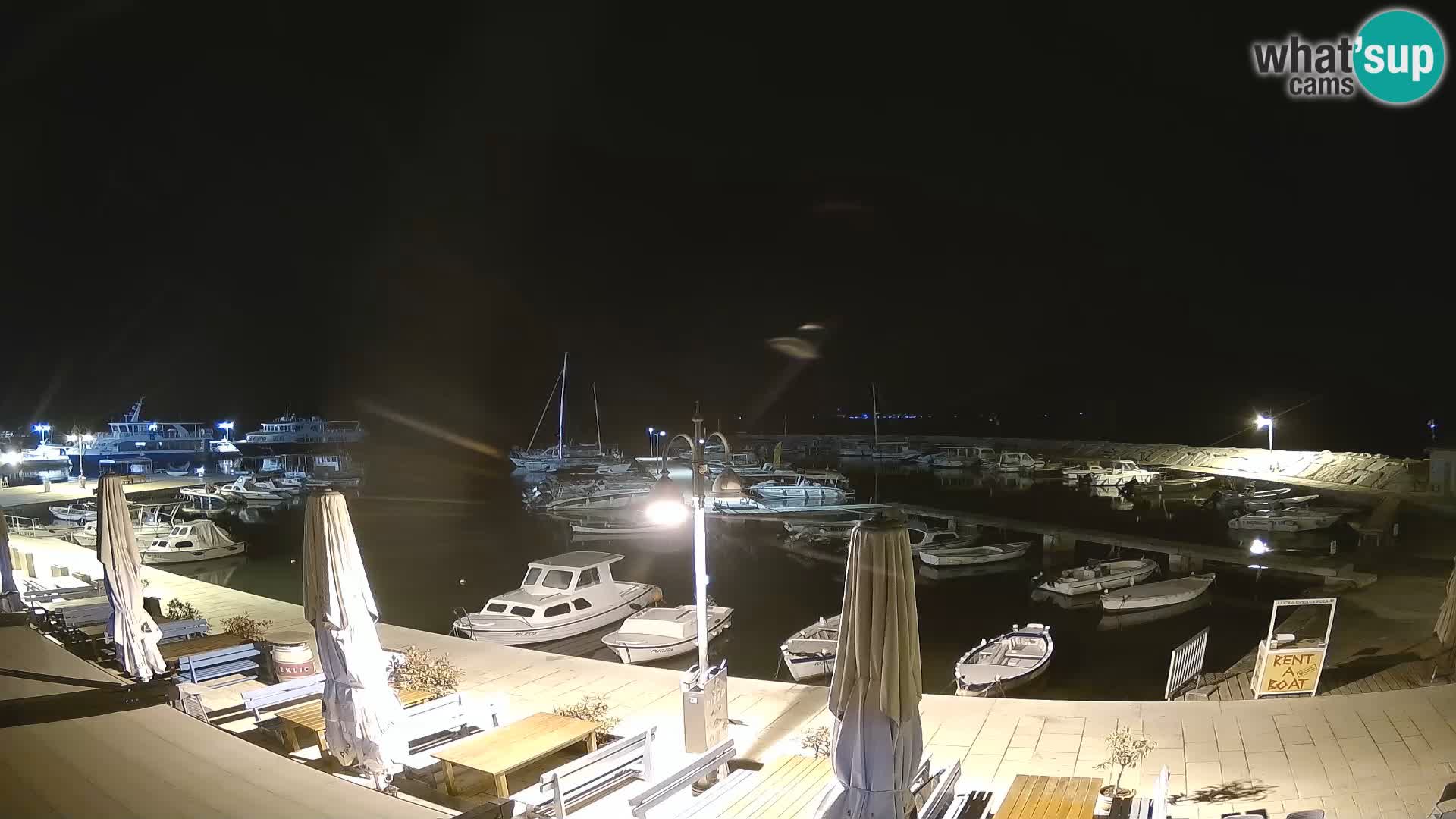Webcam Fažana riva and city marina – Istria