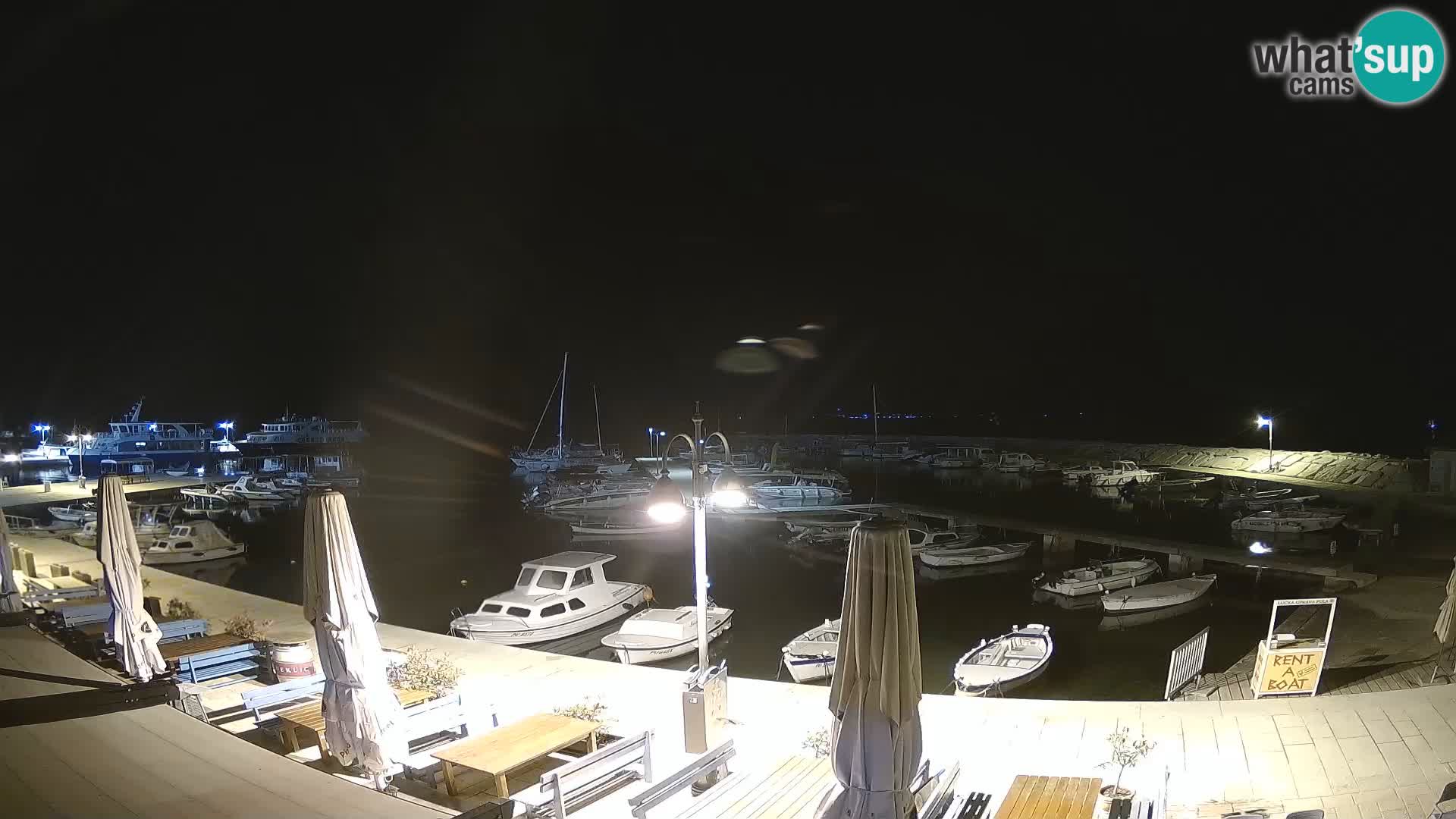 Webcam Fažana riva and city marina – Istria