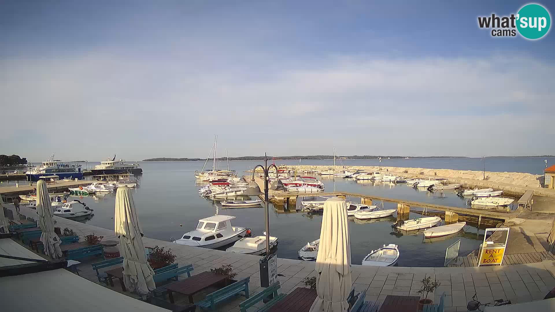 Fažana webcam Riva und Stadthafen – Istrien