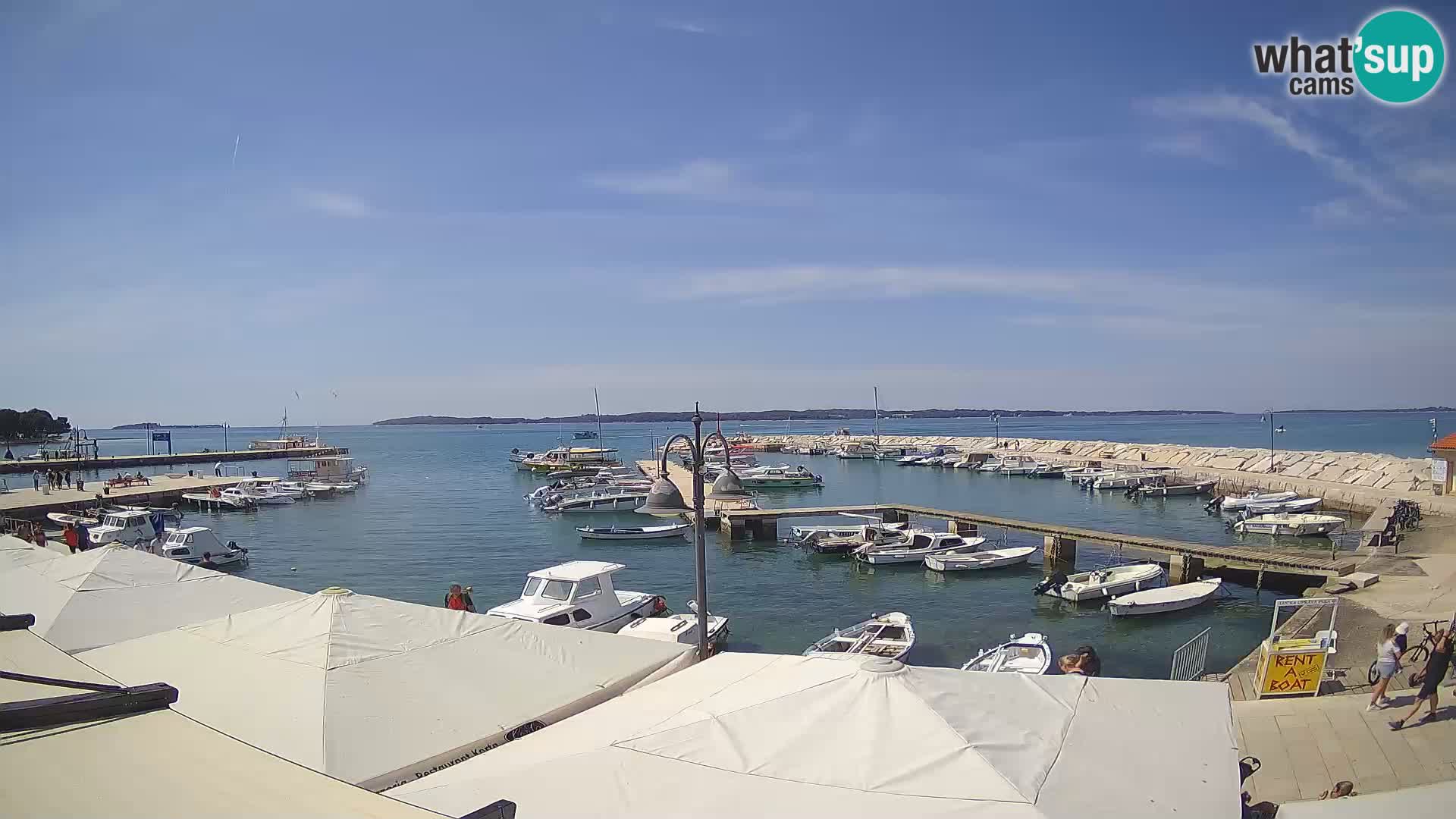Fažana Camera en vivo riva y marina de la ciudad – Istria