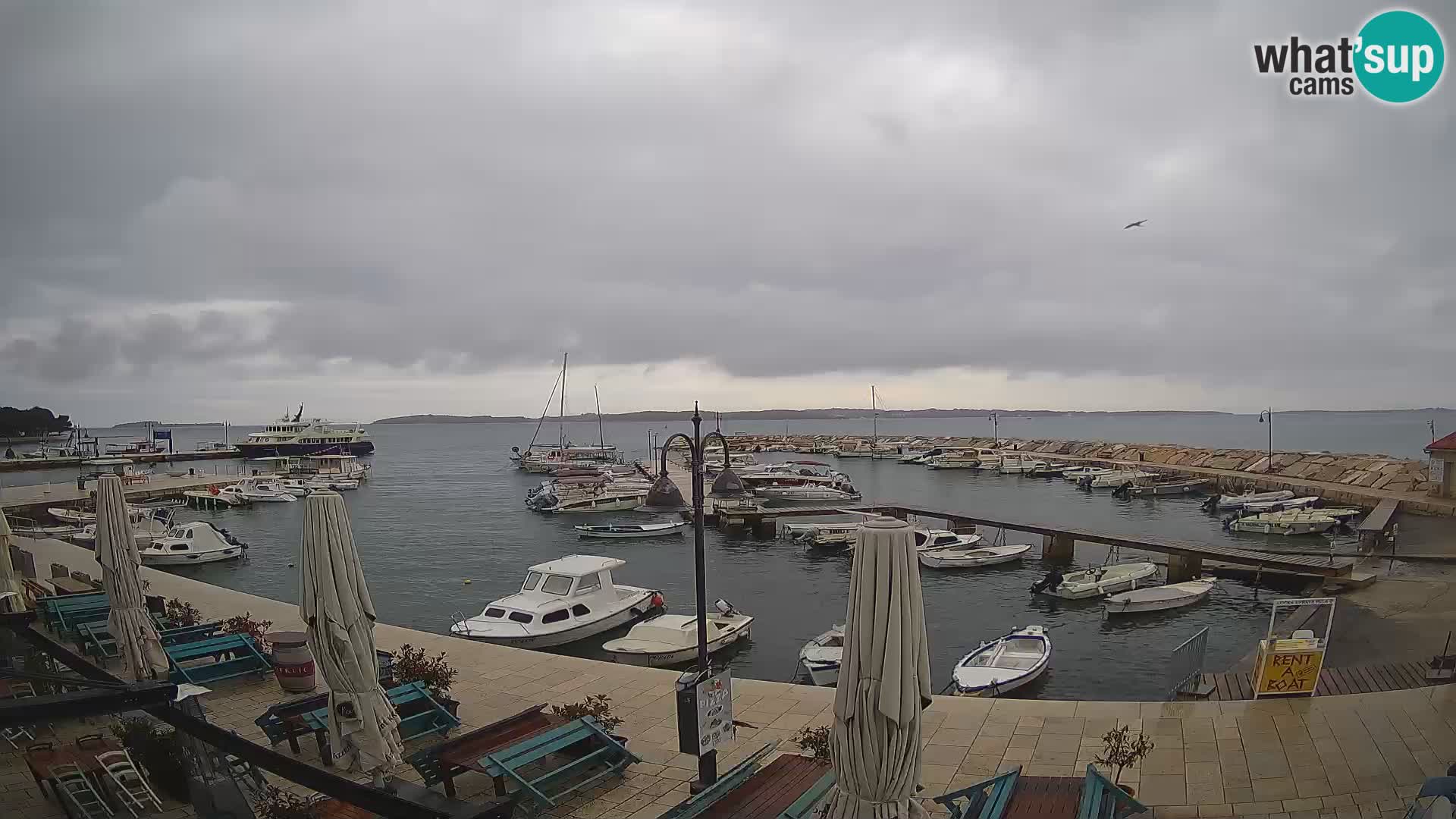 Fažana Livecam riva et marina de la ville – Istrie