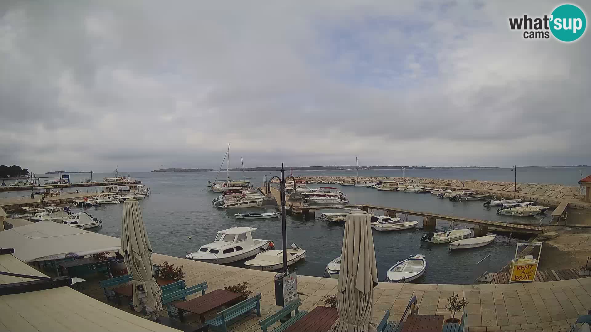 Fažana webcam Riva und Stadthafen – Istrien