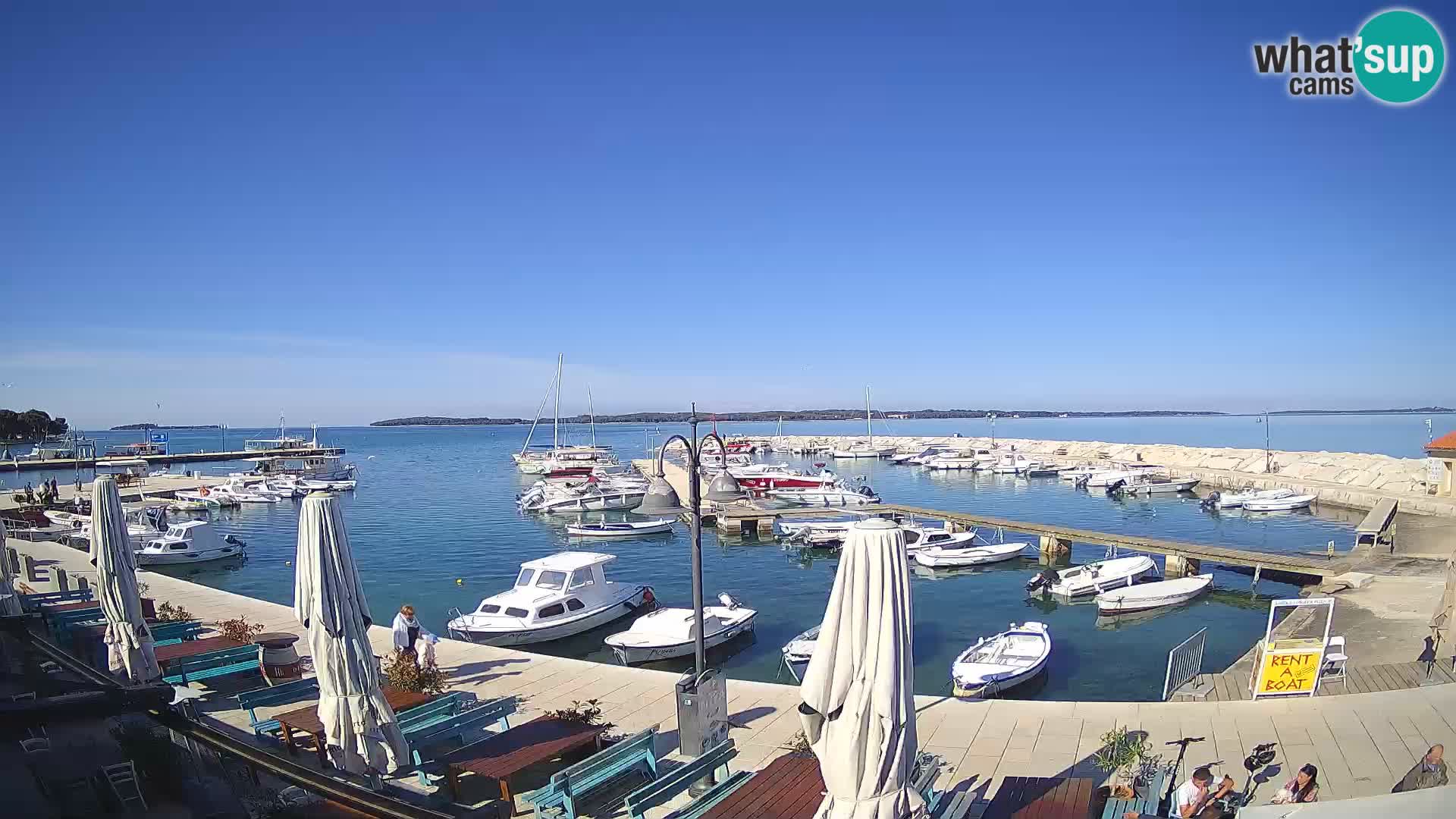 Webcam Fažana riva and city marina – Istria