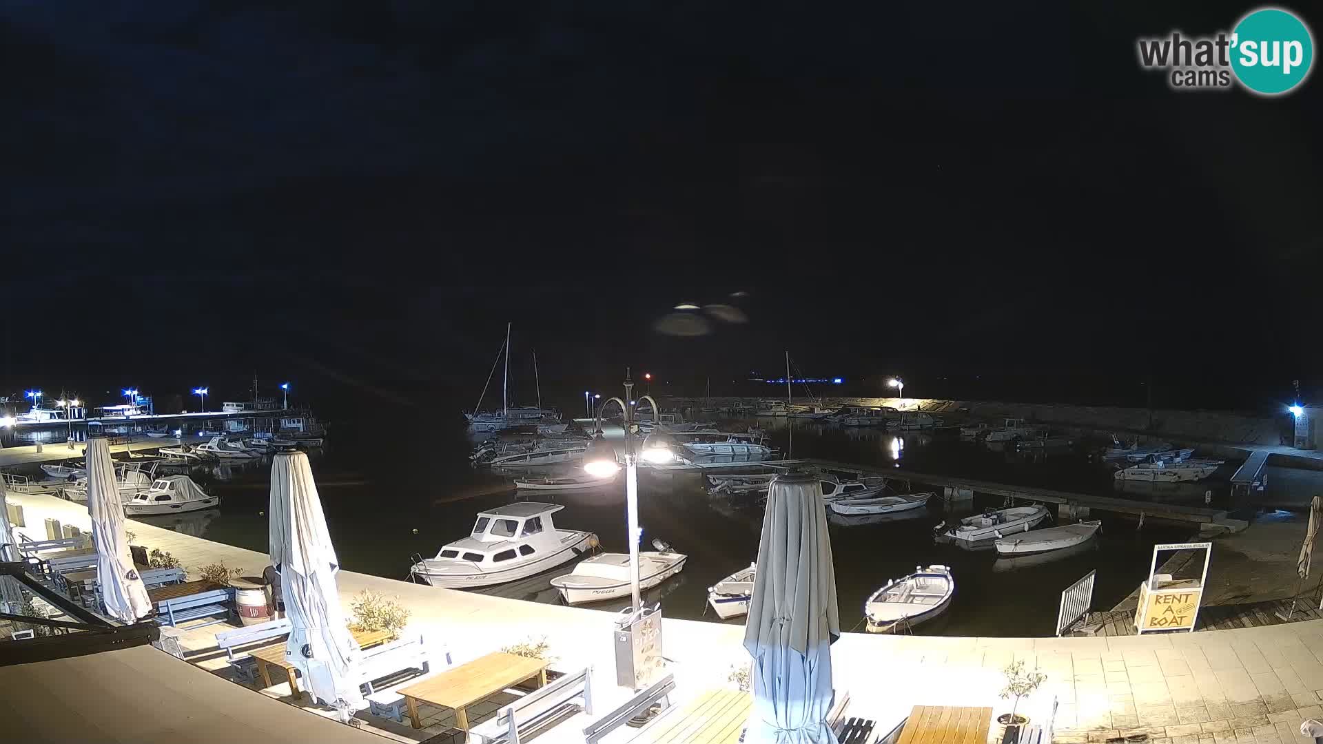 Spletna kamera Fažana riva in mestna marina – Istra