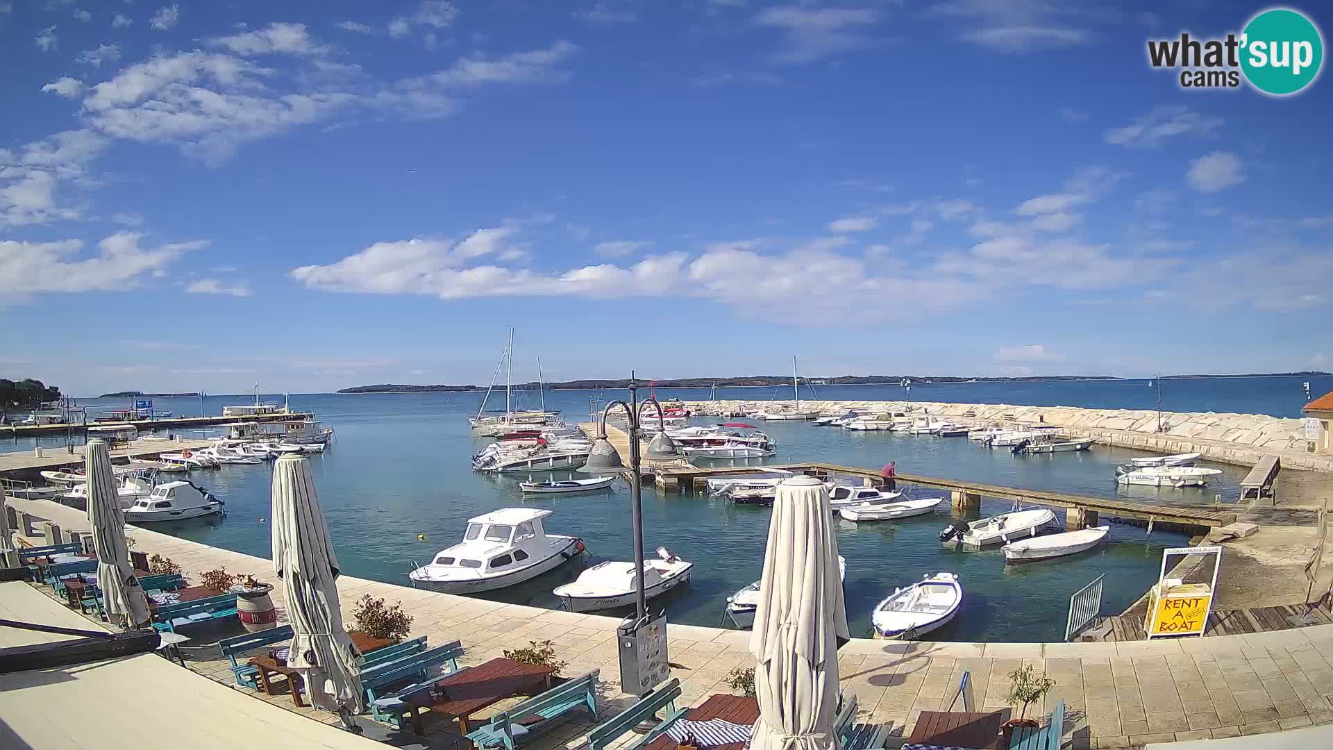 Webcam Fažana riva and city marina – Istria
