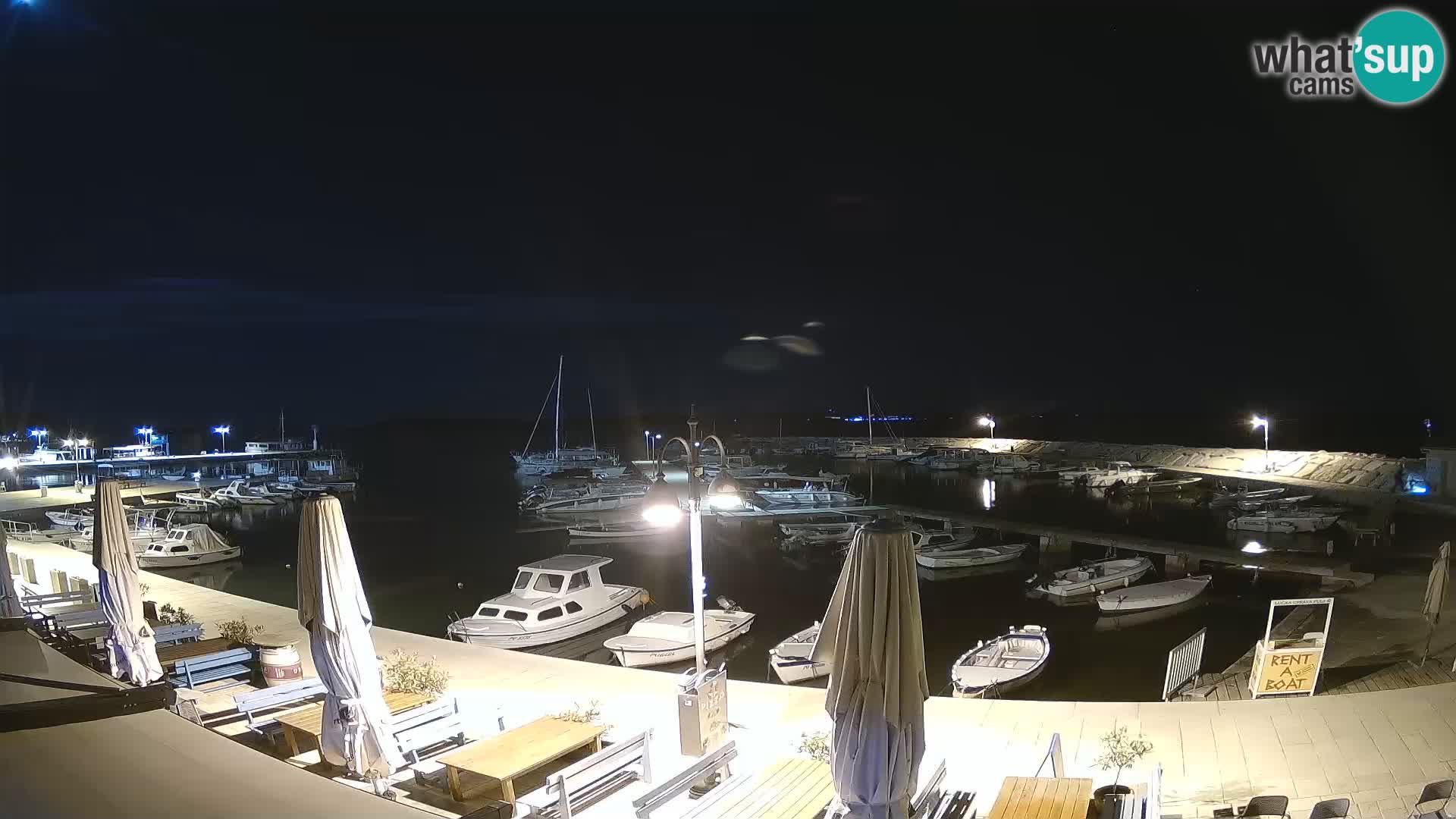 Fažana Camera en vivo riva y marina de la ciudad – Istria