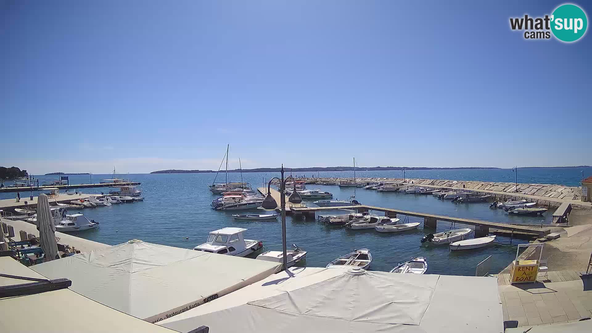 Fažana webcam Riva und Stadthafen – Istrien