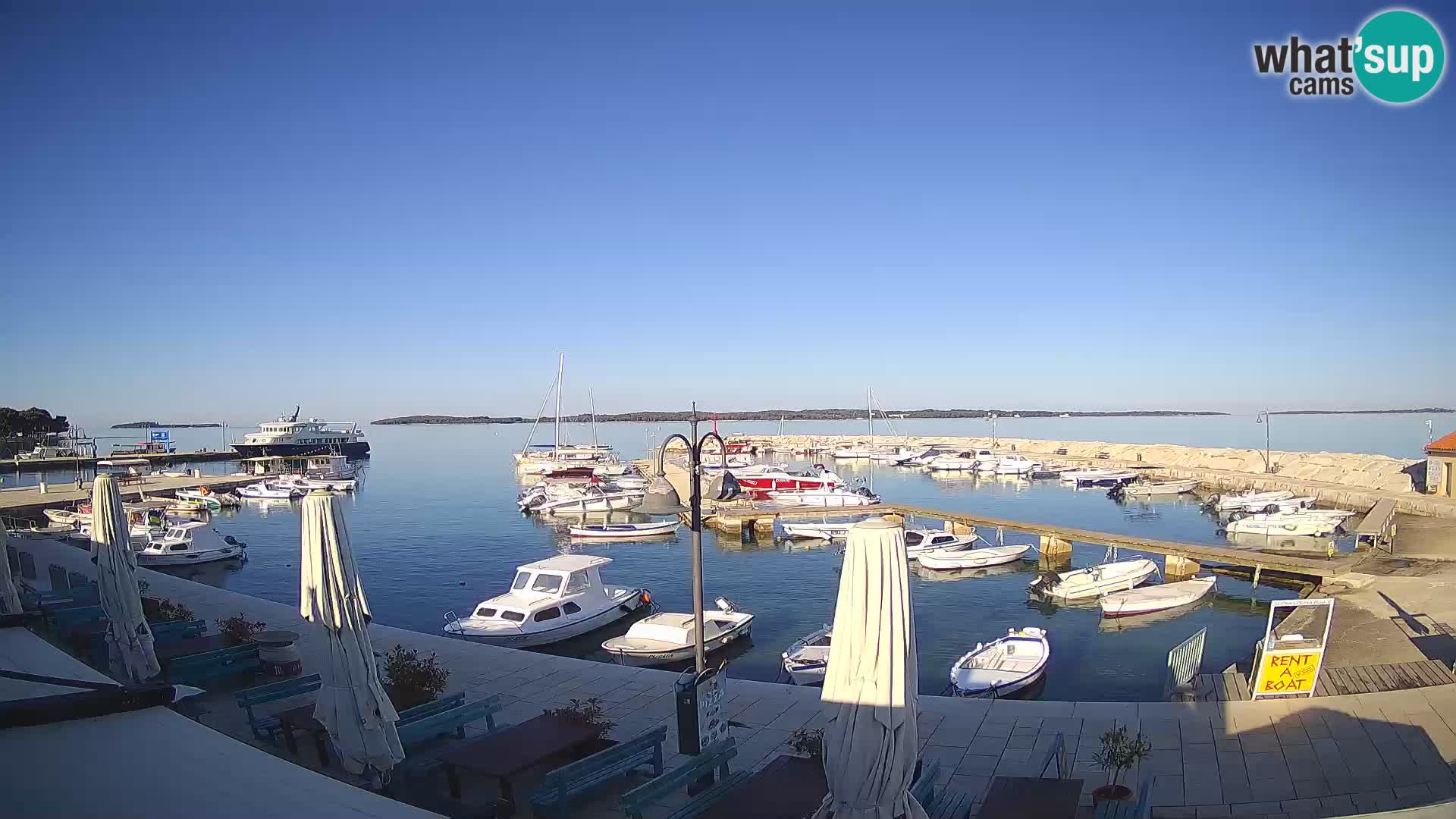 Fažana webcam Riva und Stadthafen – Istrien