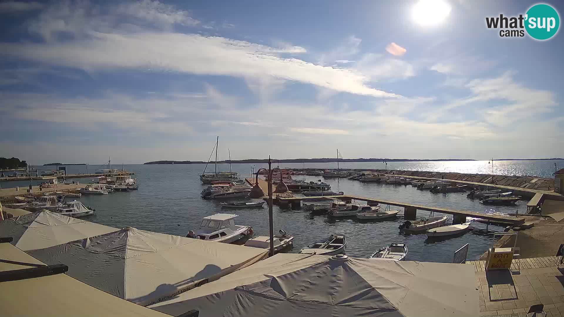 Webcam Fažana riva and city marina – Istria