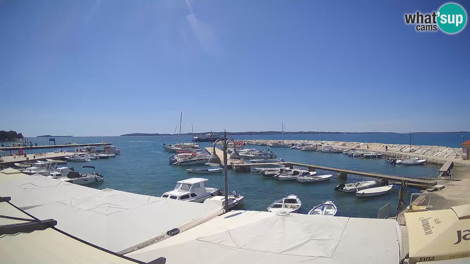 Fažana webcam Riva und Stadthafen – Istrien