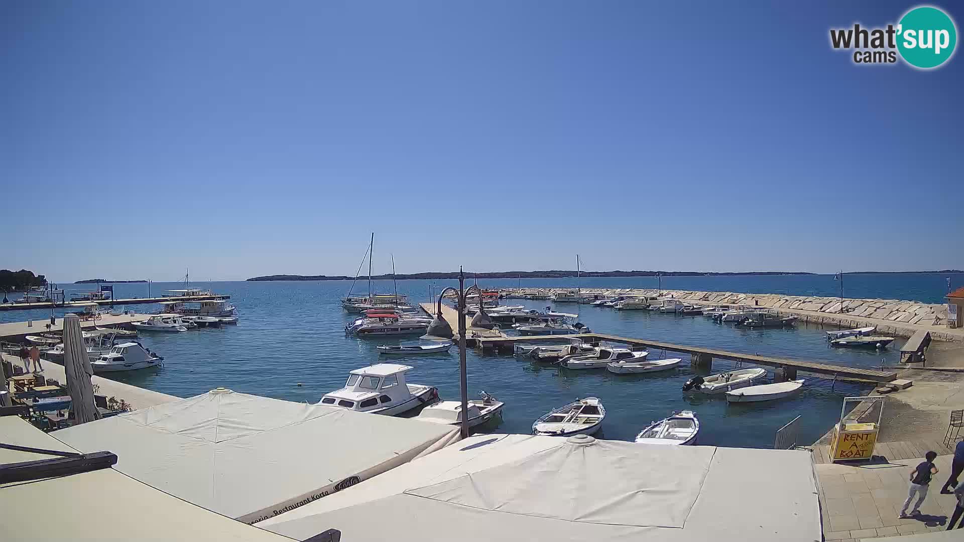 Webcam Fažana riva and city marina – Istria