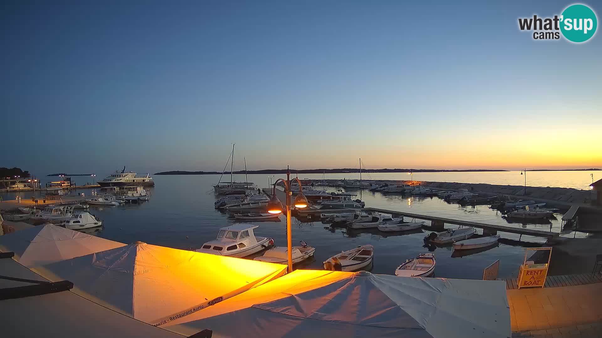 Fažana webcam Riva und Stadthafen – Istrien