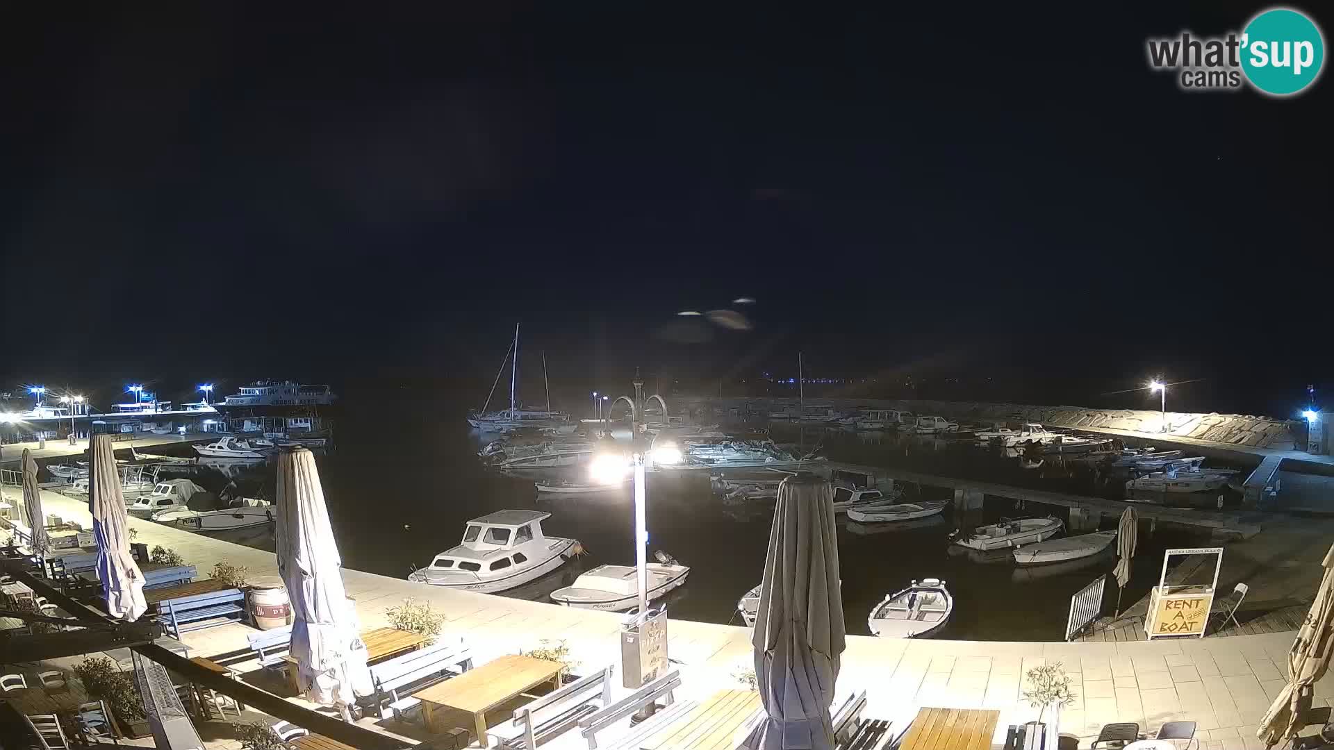 Webcam Fažana riva and city marina – Istria