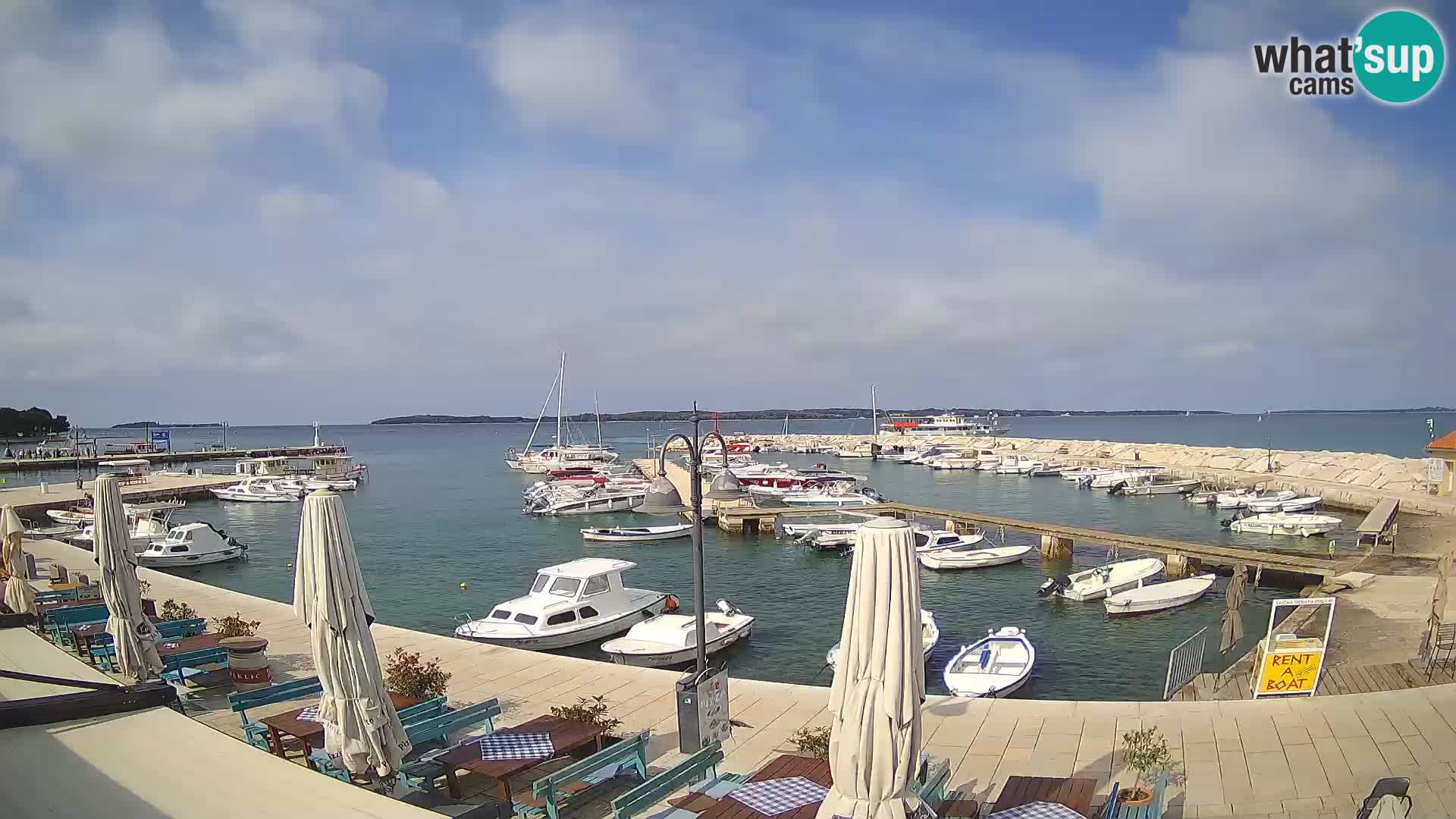 Webcam Fažana riva and city marina – Istria