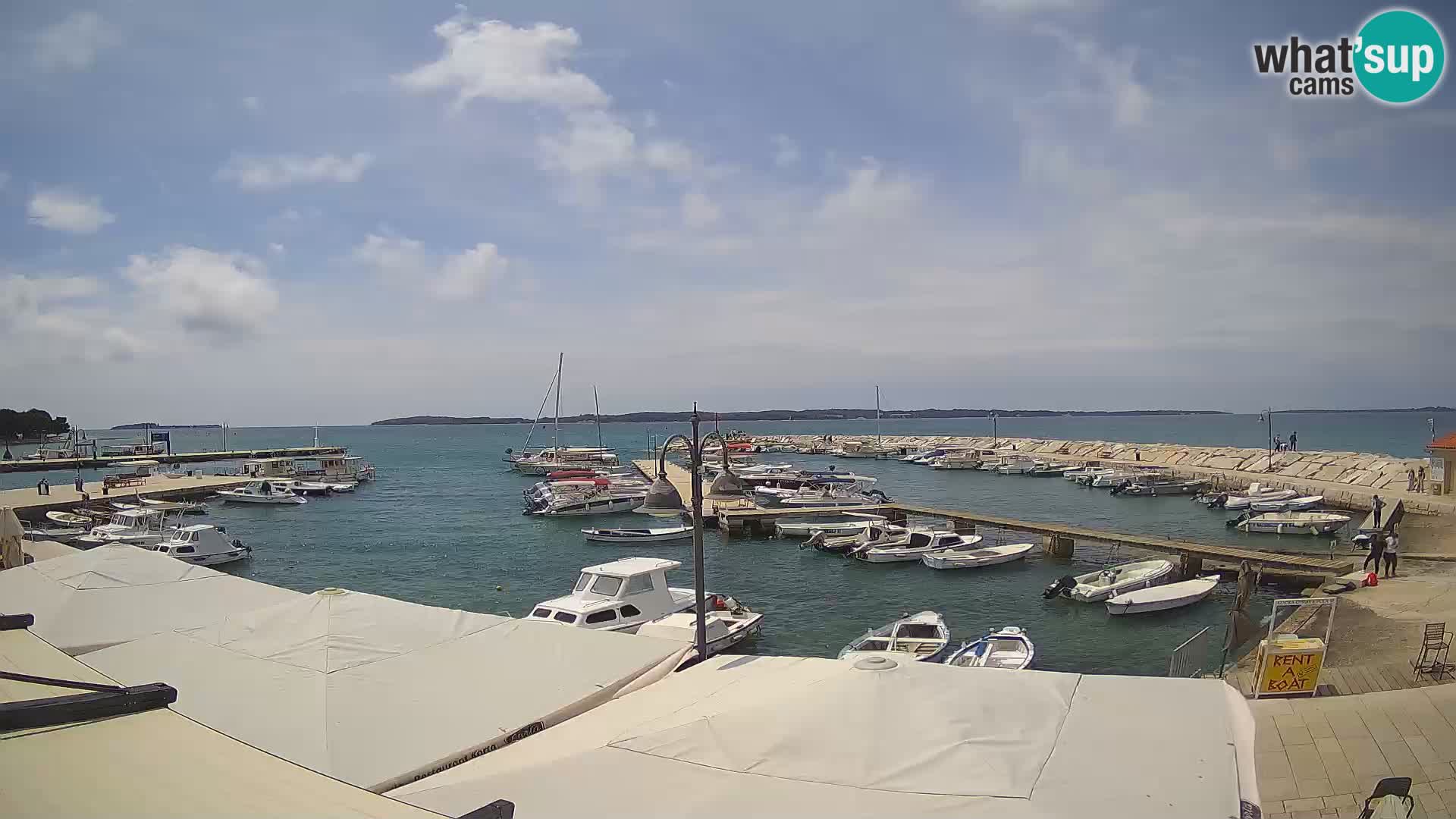Webcam Fažana riva and city marina – Istria