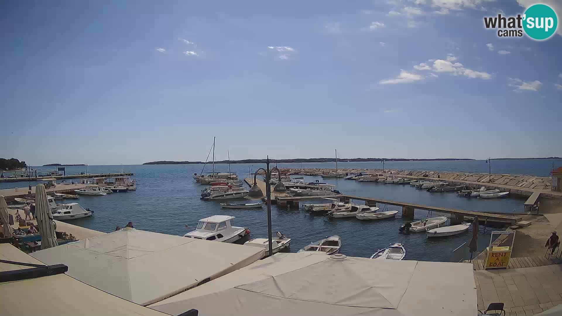 Webcam Fažana riva and city marina – Istria