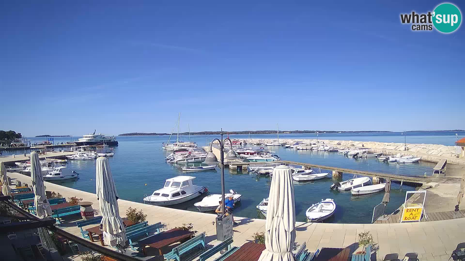 Fažana Livecam riva et marina de la ville – Istrie