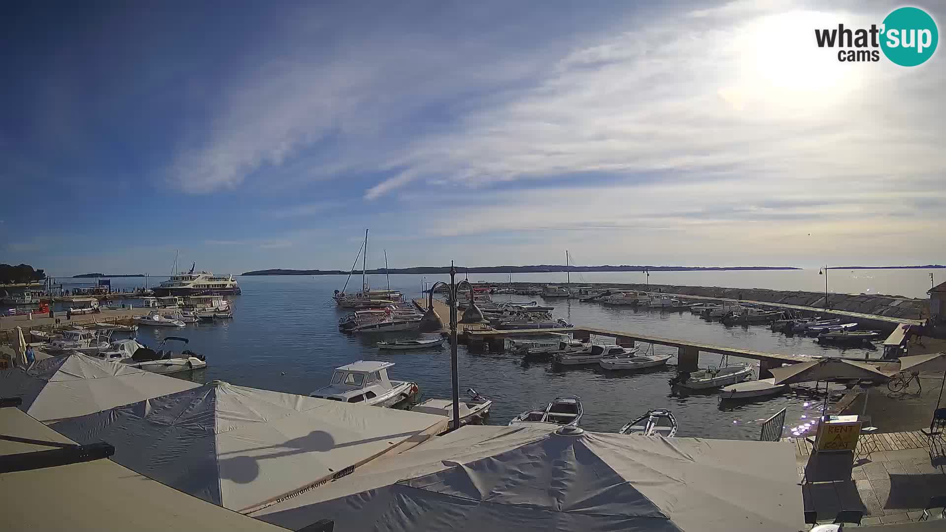 Fažana webcam Riva und Stadthafen – Istrien