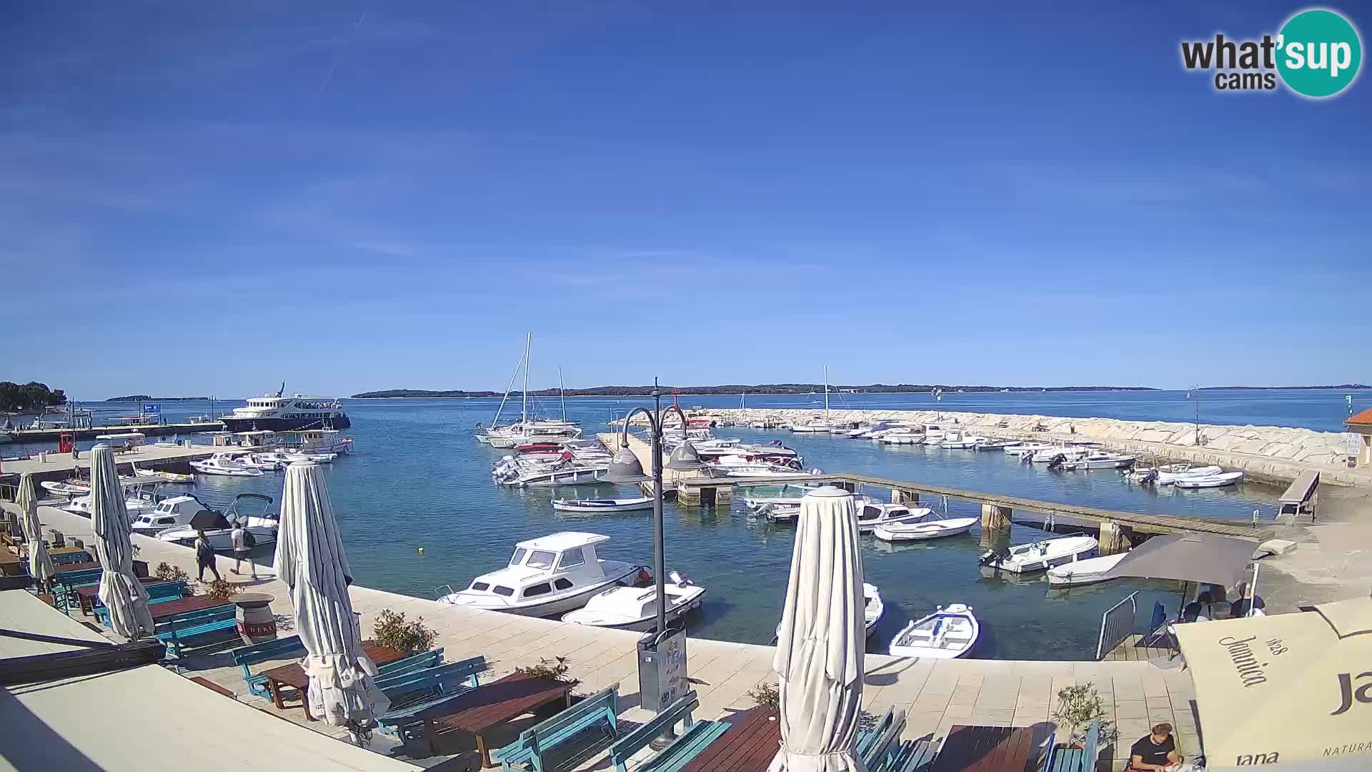 Fažana Livecam riva et marina de la ville – Istrie
