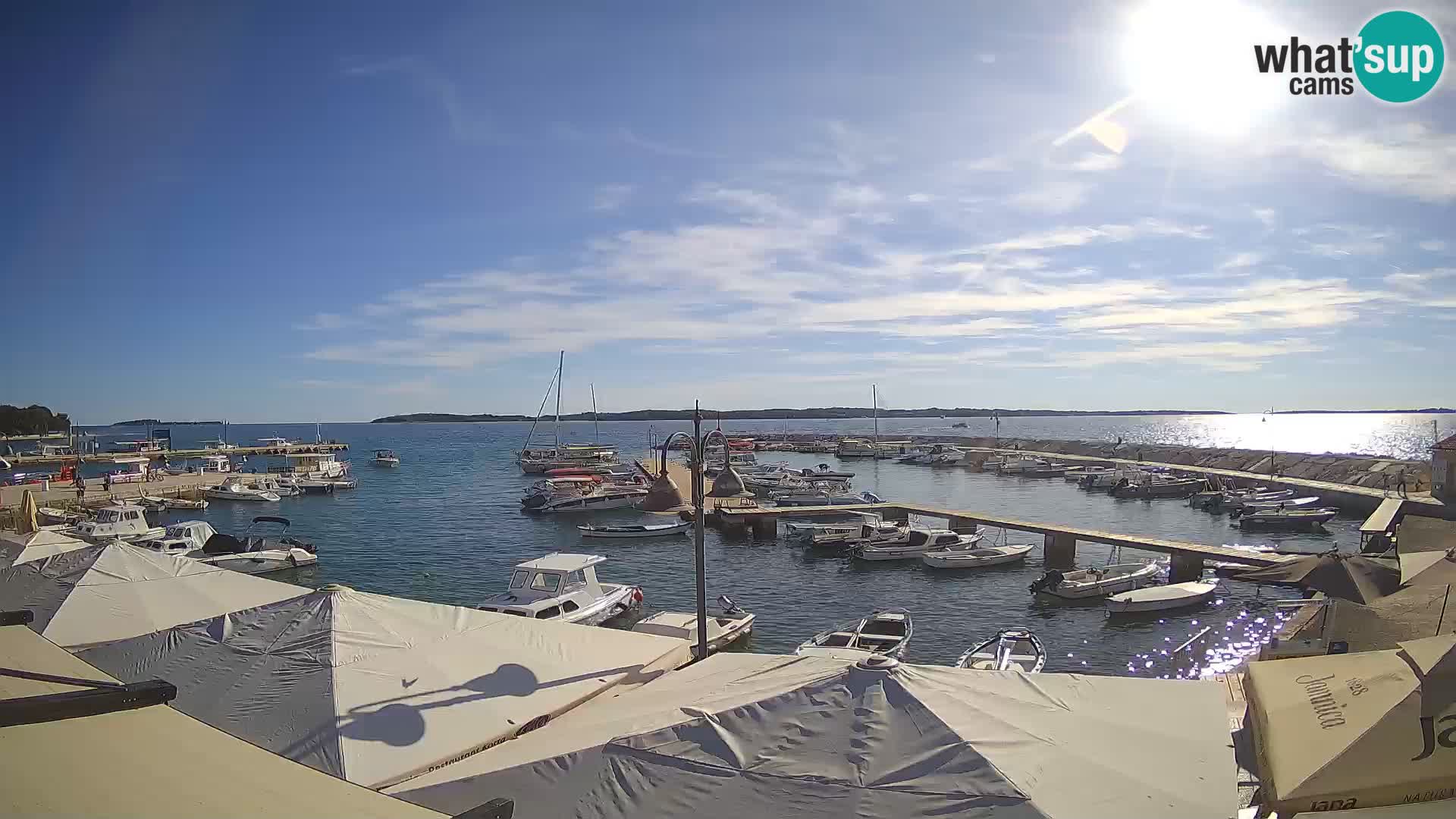 Fažana webcam Riva und Stadthafen – Istrien