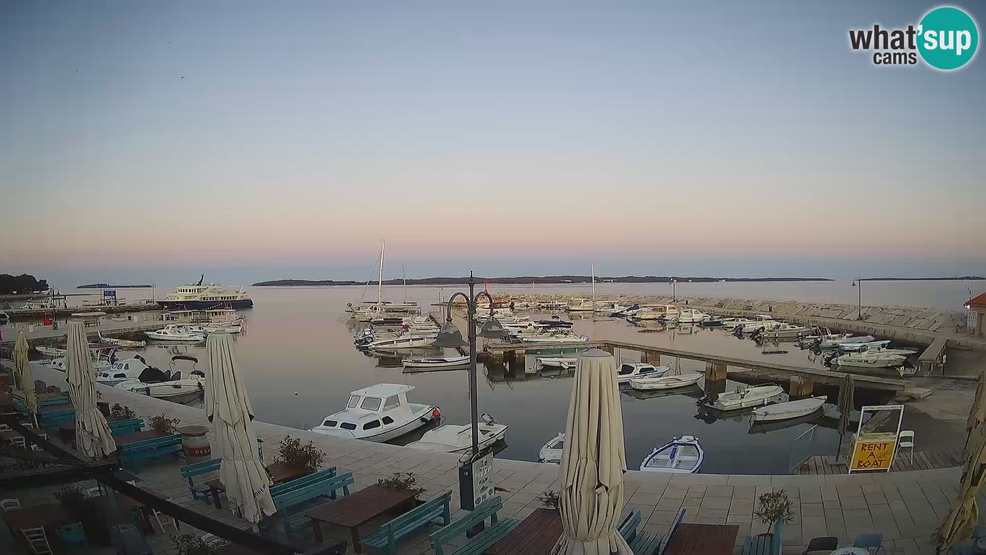 Fažana webcam Riva und Stadthafen – Istrien