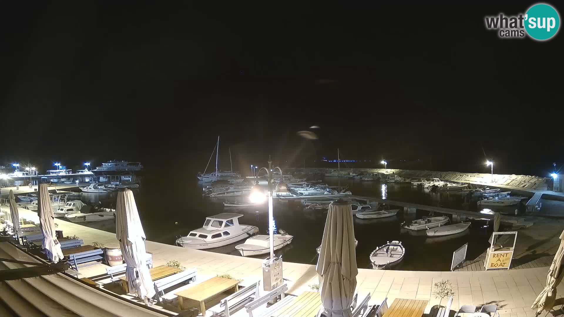 Spletna kamera Fažana riva in mestna marina – Istra
