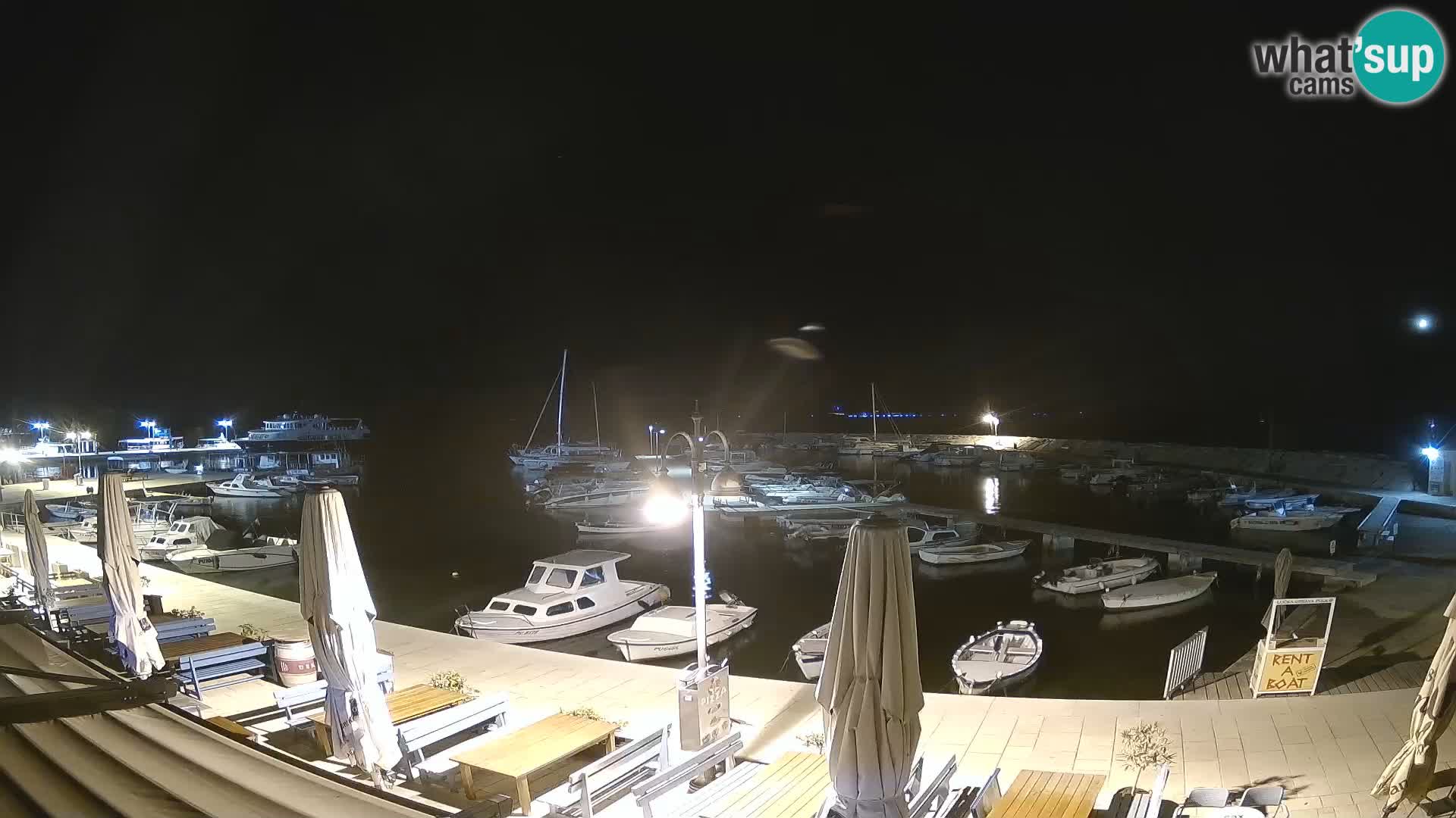 Spletna kamera Fažana riva in mestna marina – Istra