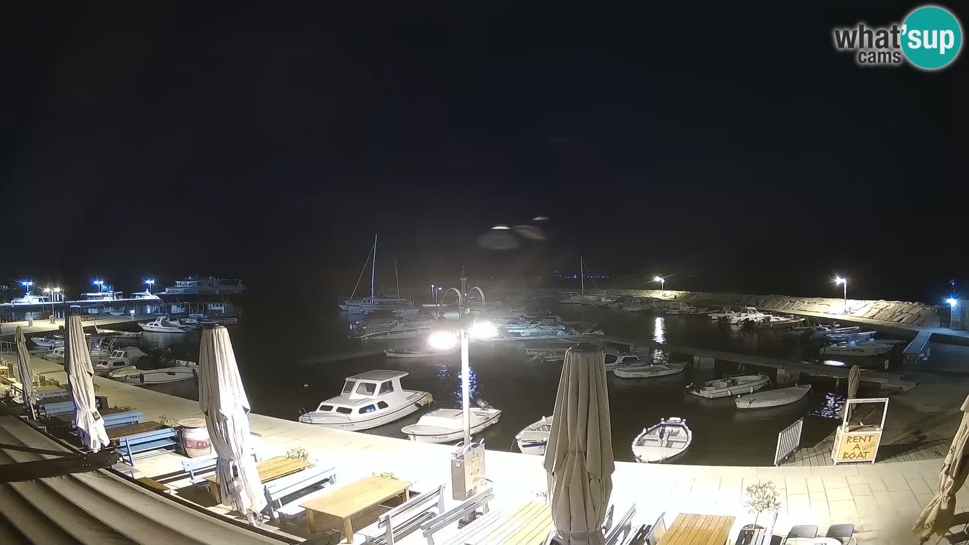 Fažana webcam Riva und Stadthafen – Istrien