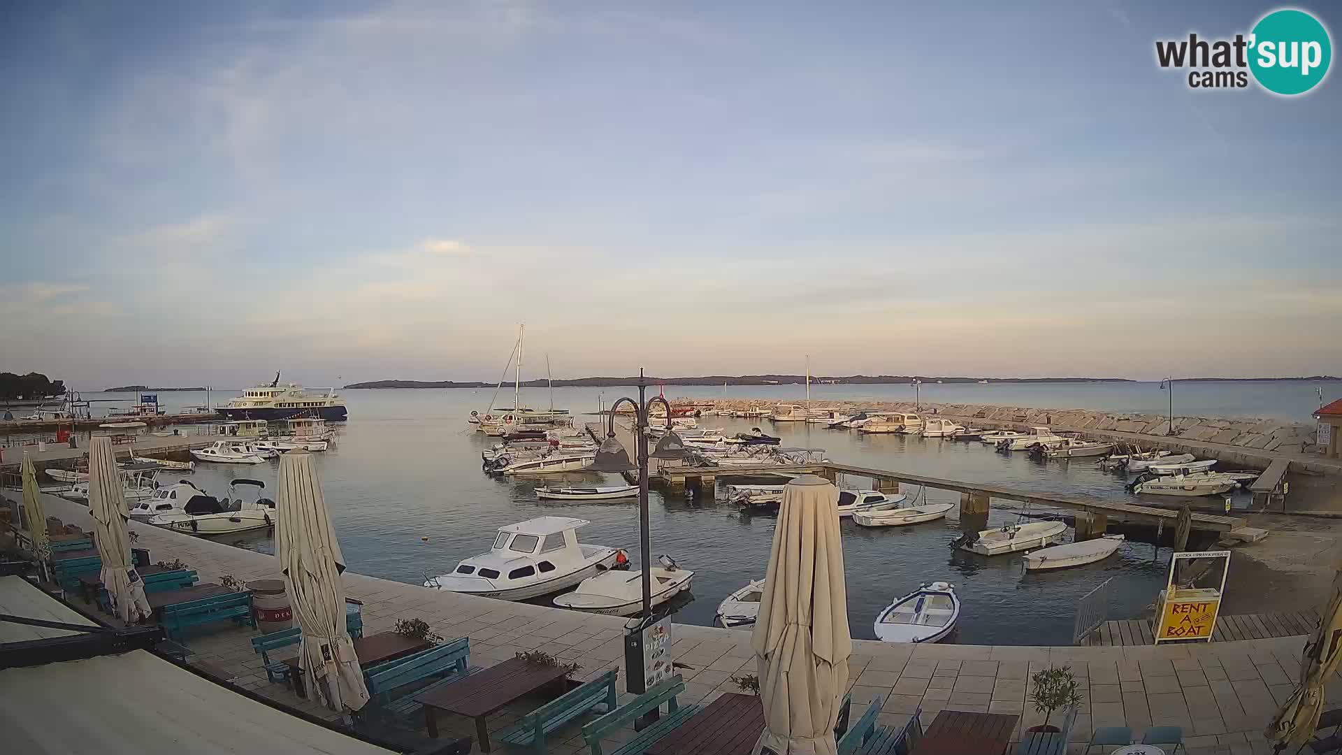 Fažana webcam Riva und Stadthafen – Istrien