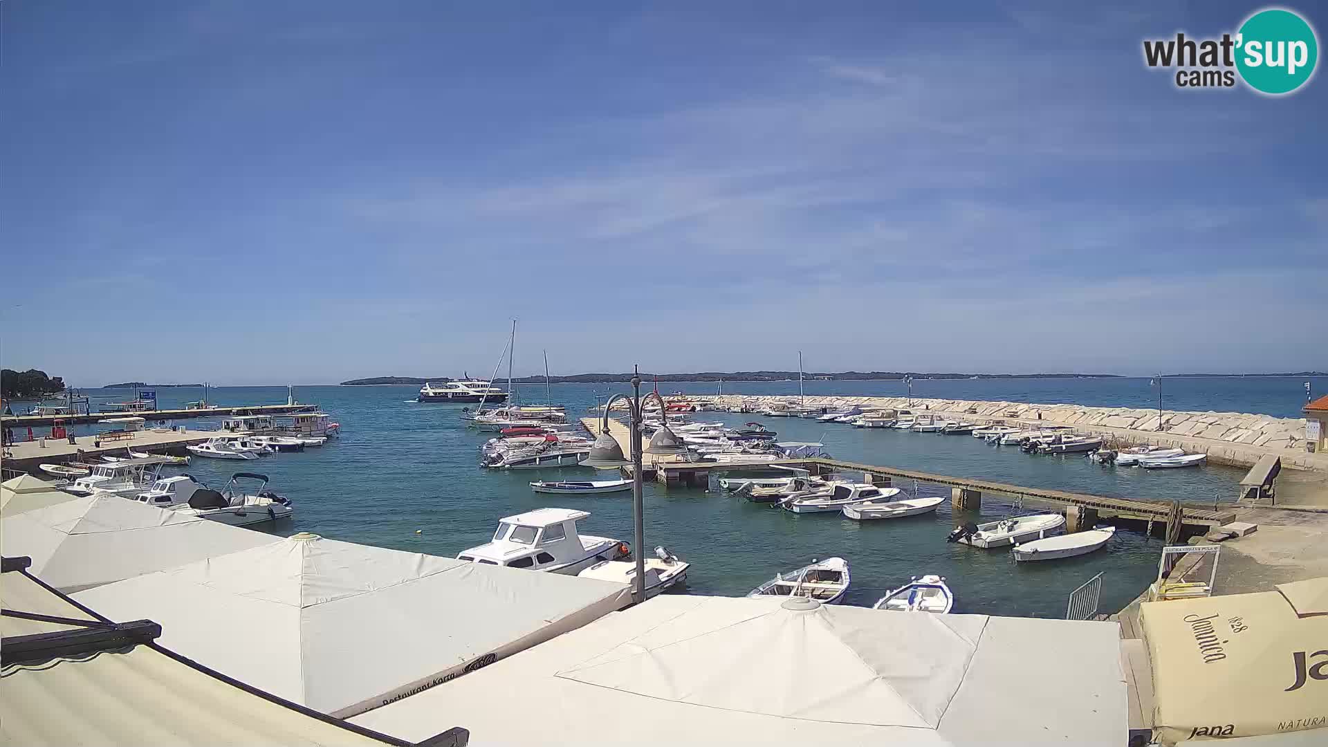 Fažana webcam Riva und Stadthafen – Istrien