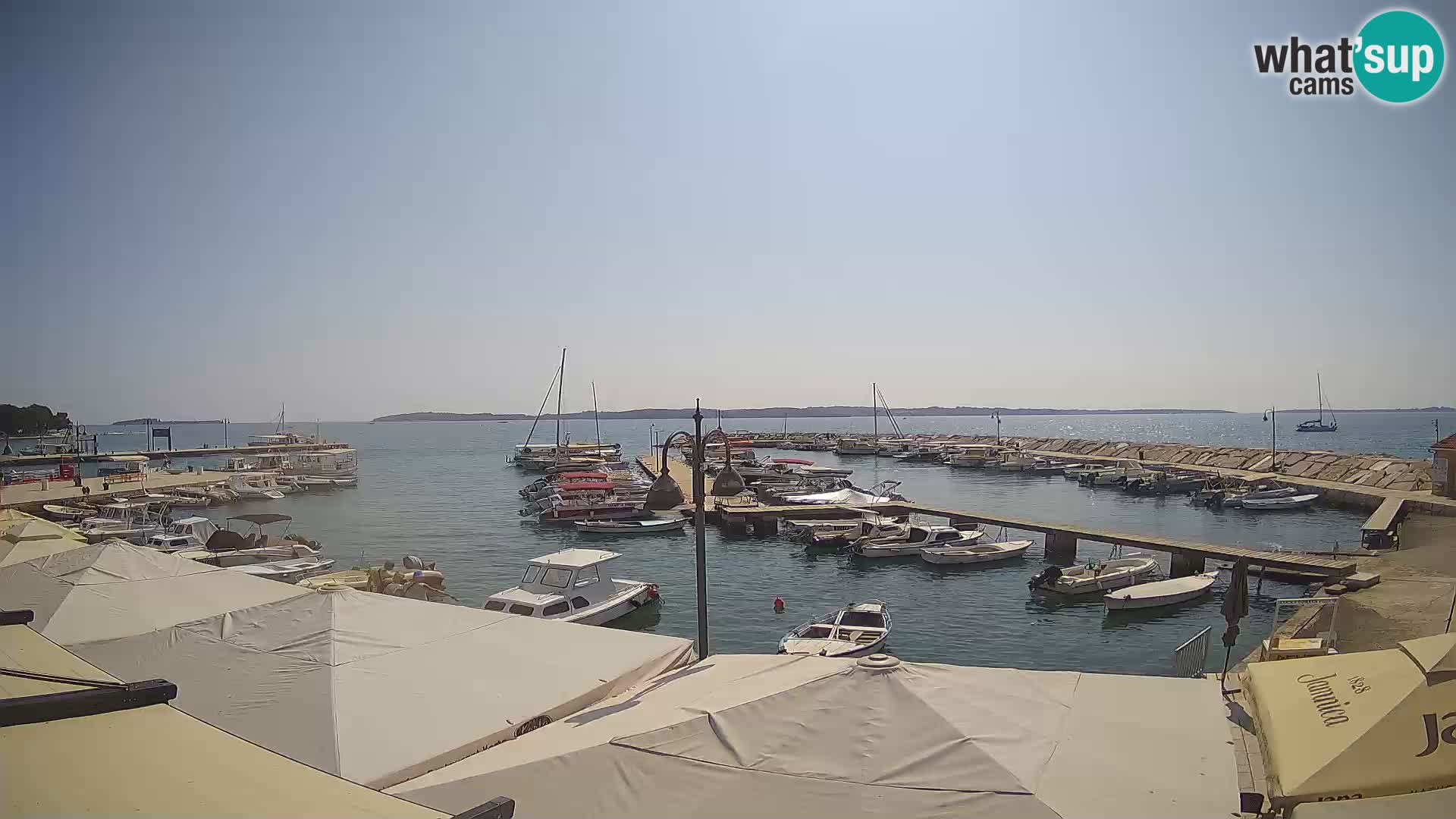 Webcam Fažana riva and city marina – Istria