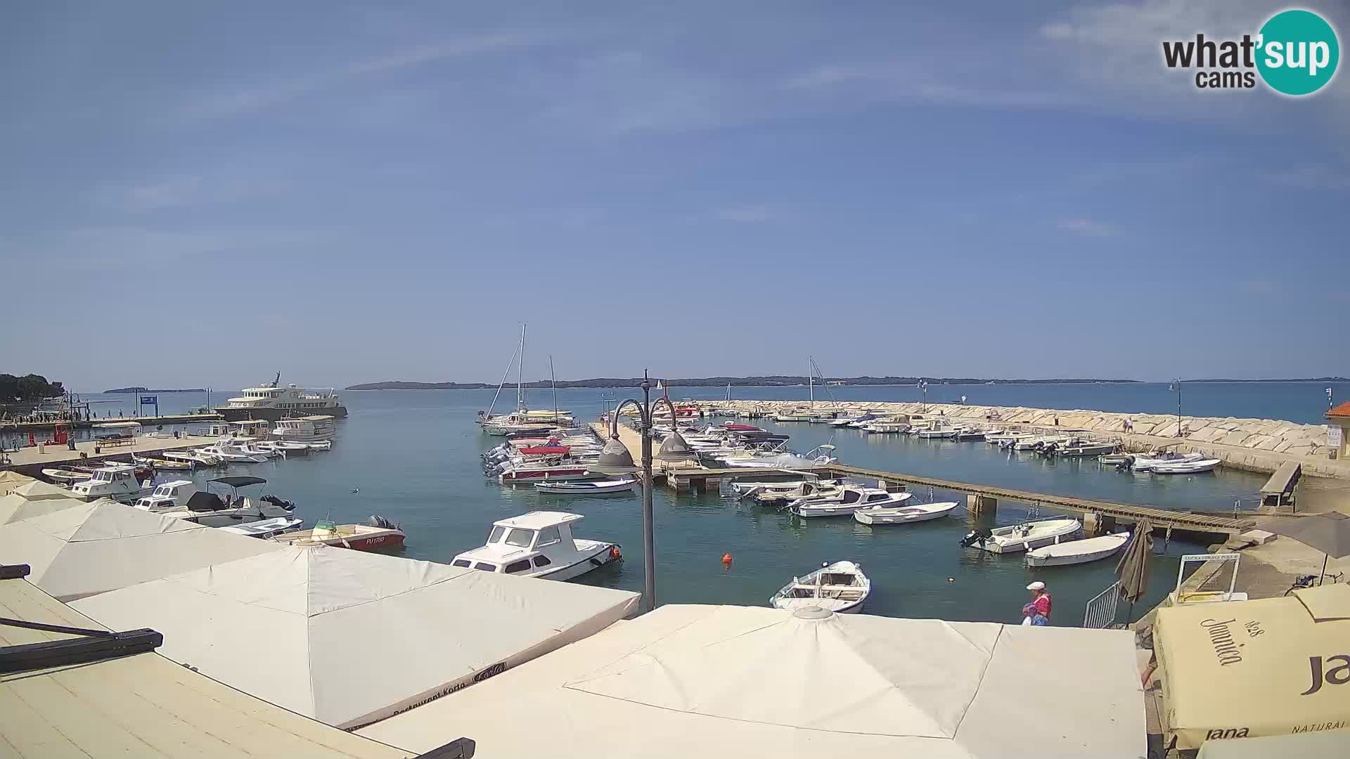 Fažana webcam Riva und Stadthafen – Istrien