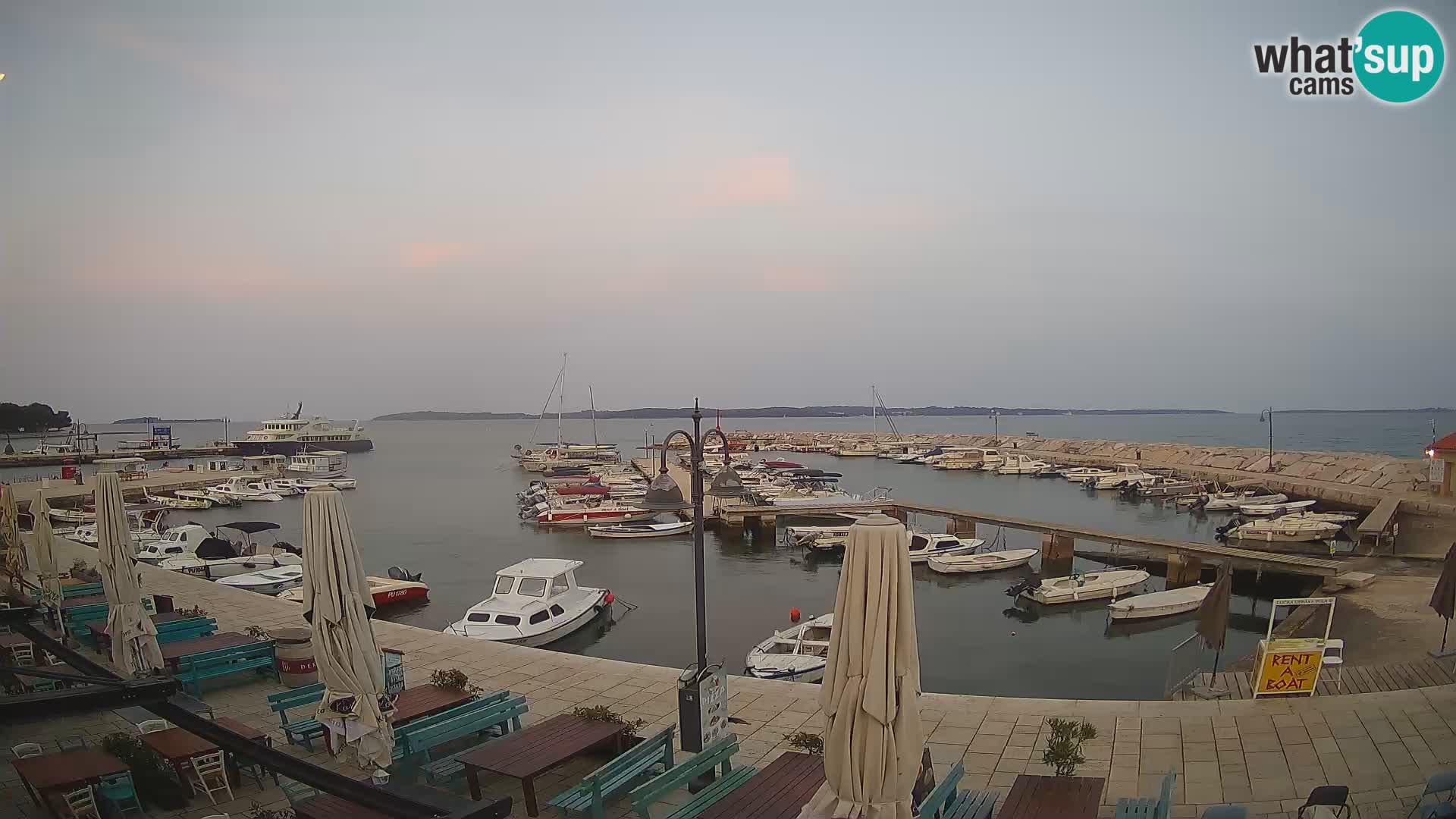Fažana webcam Riva und Stadthafen – Istrien