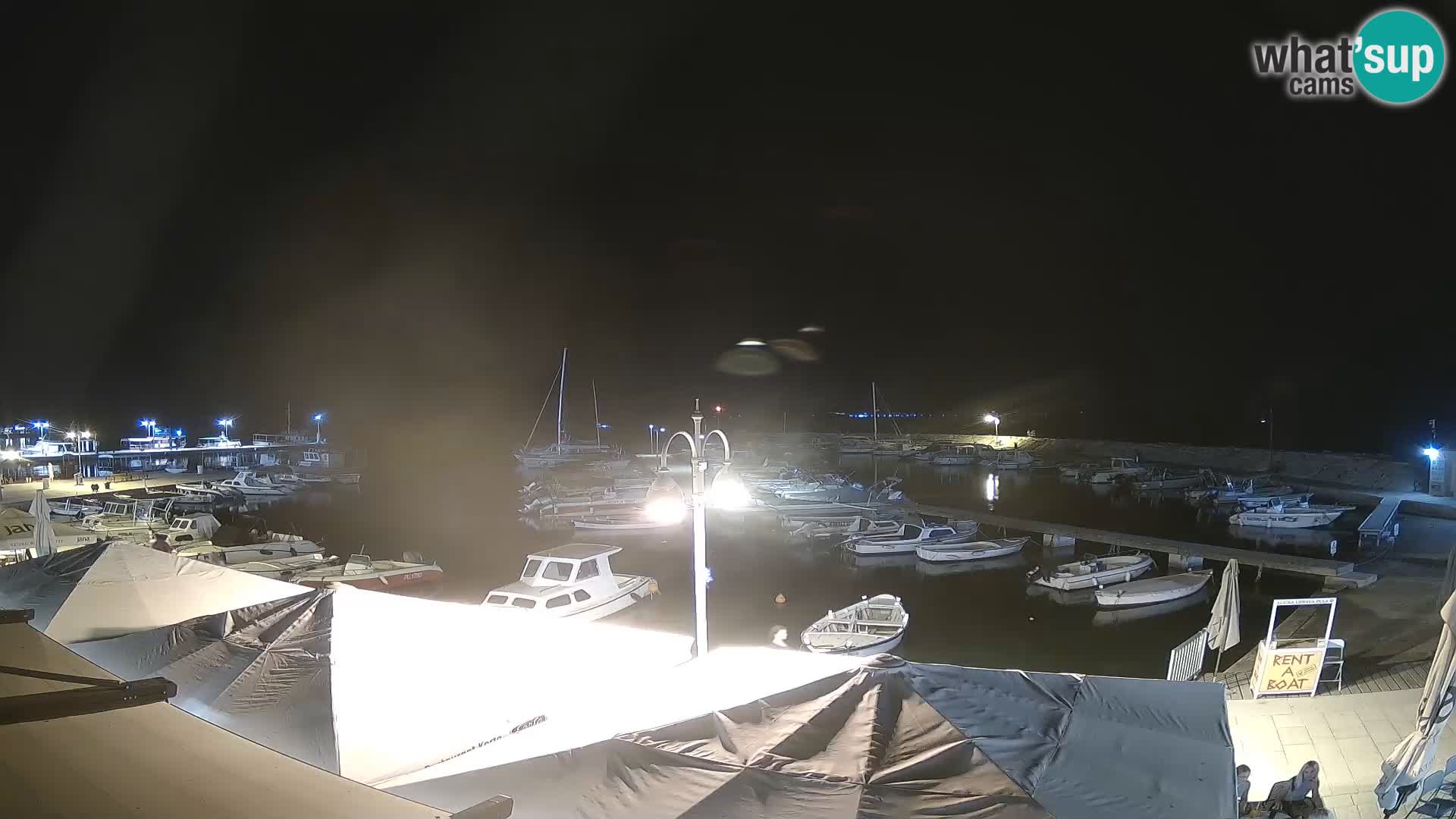 Spletna kamera Fažana riva in mestna marina – Istra
