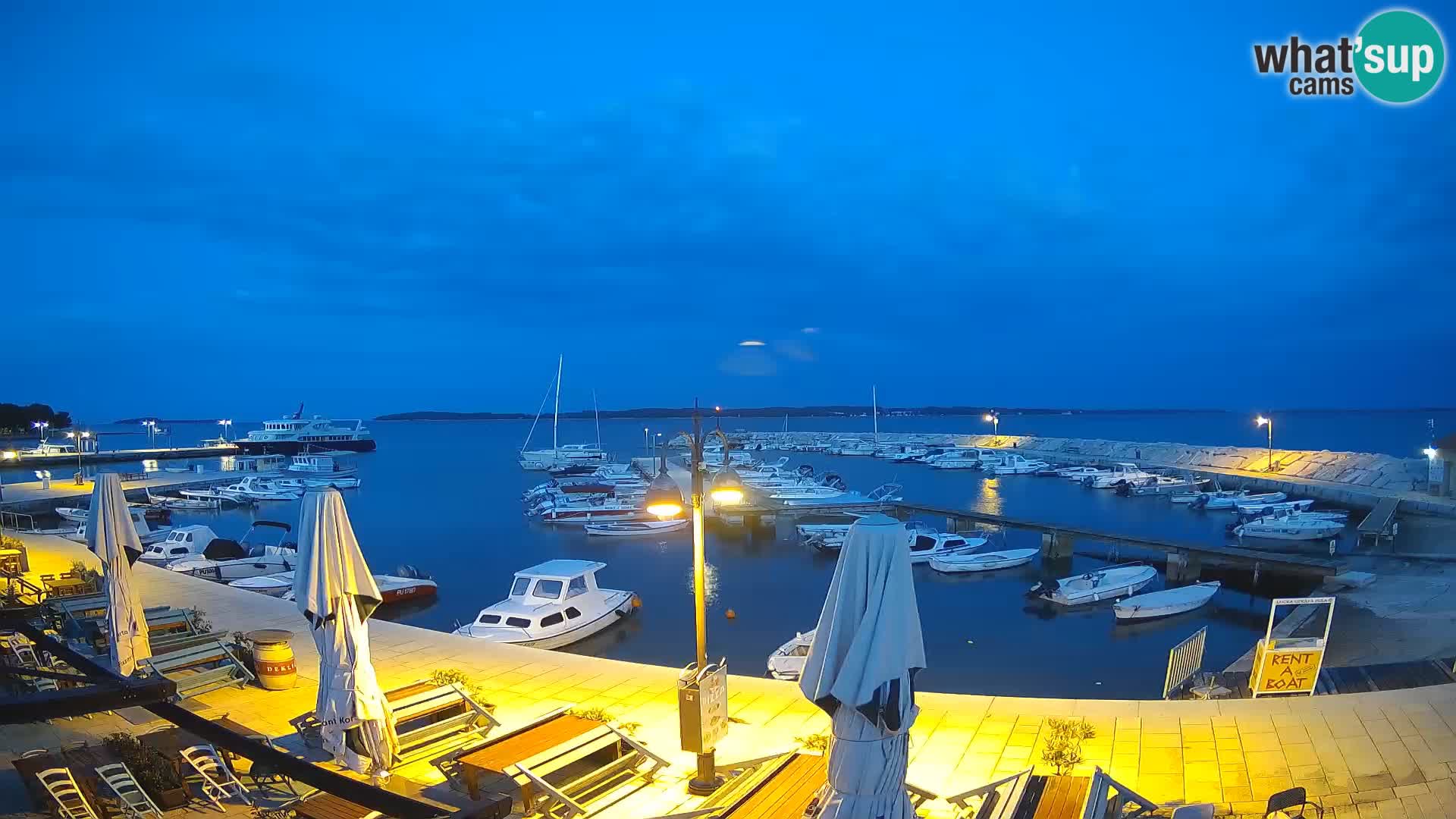 Fažana Livecam riva et marina de la ville – Istrie