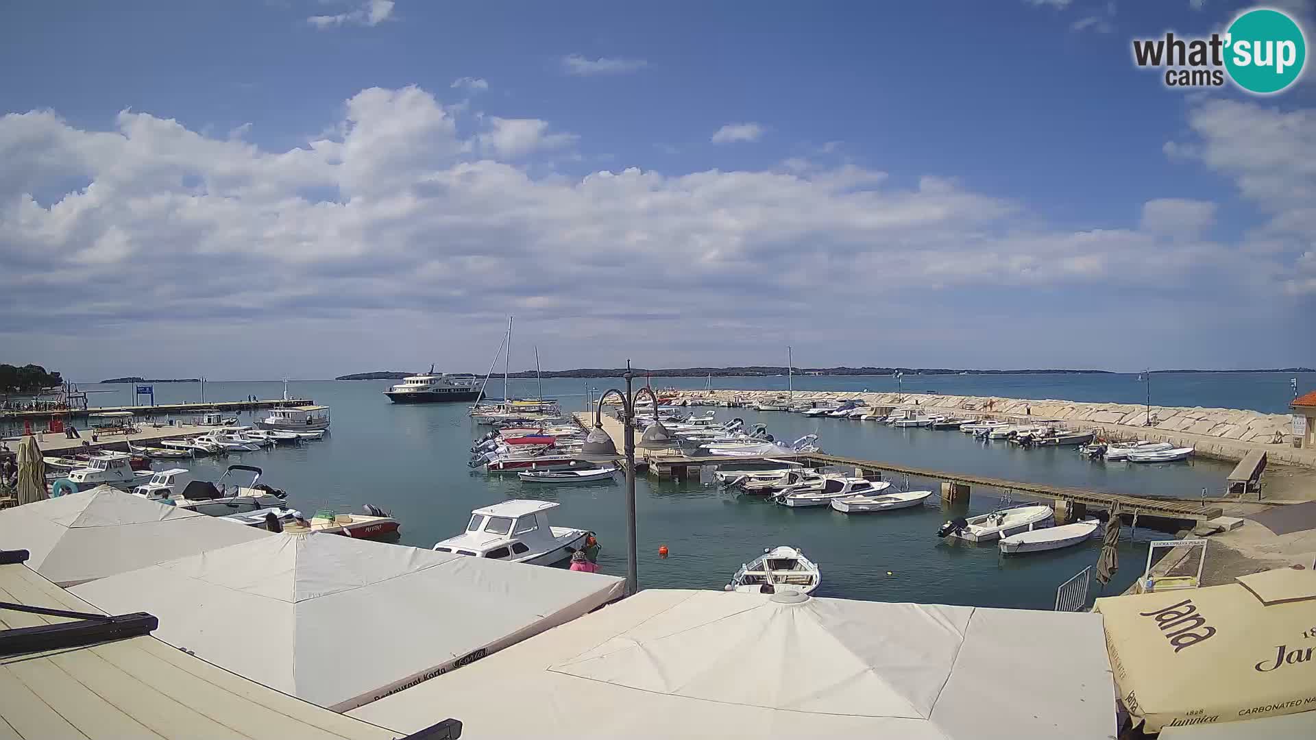 Fažana webcam Riva und Stadthafen – Istrien