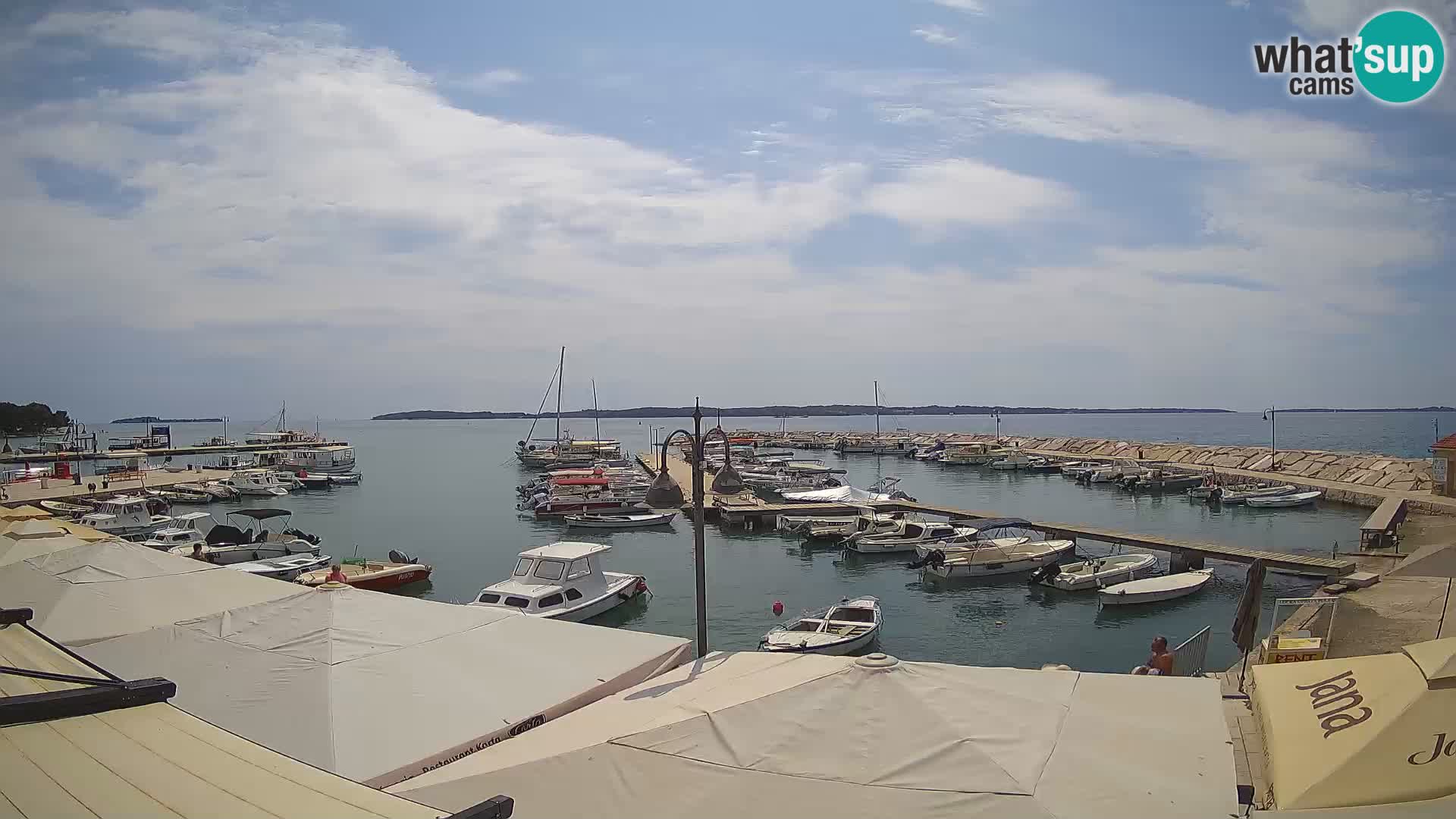Webcam Fažana riva and city marina – Istria