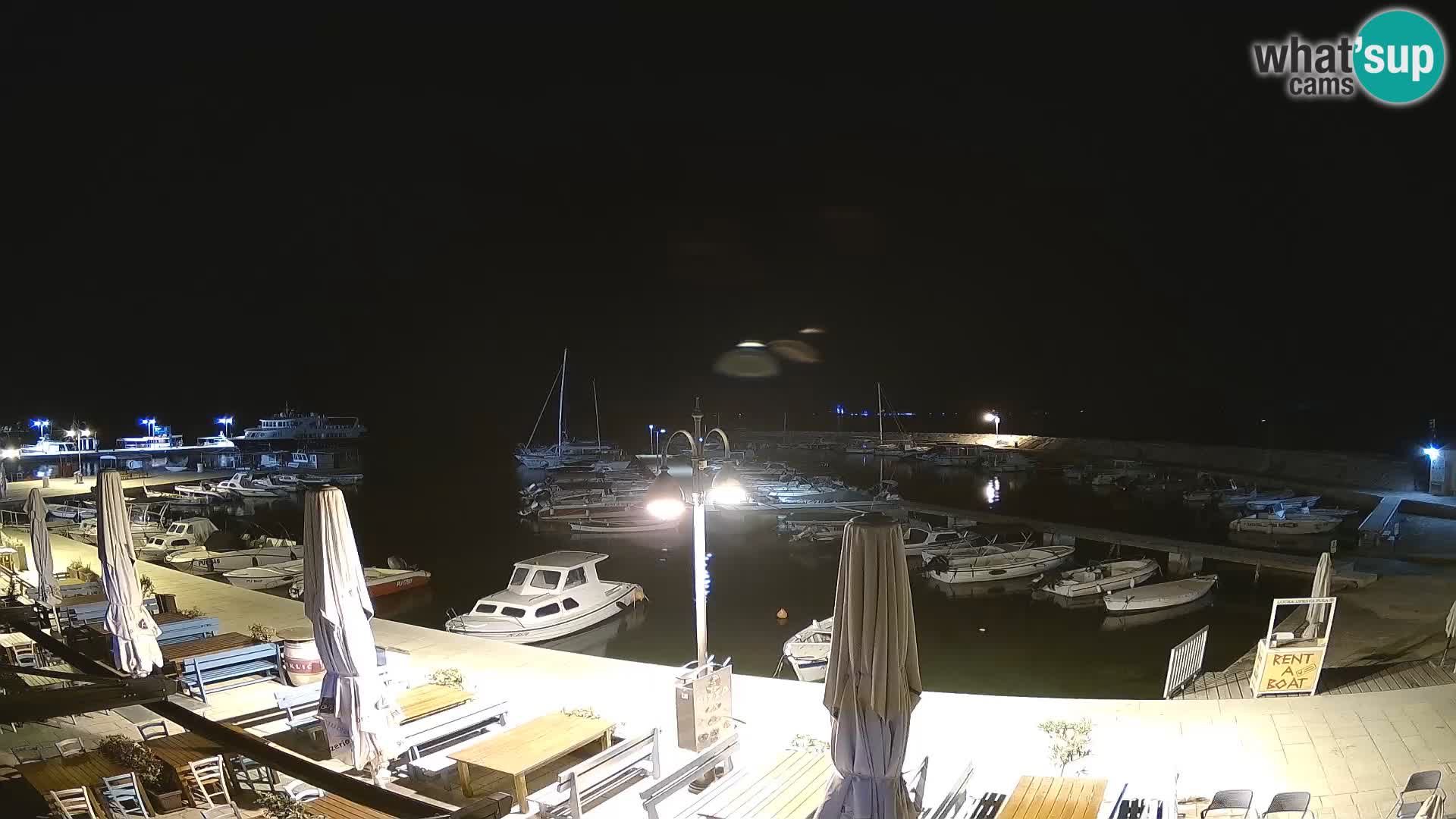 Spletna kamera Fažana riva in mestna marina – Istra