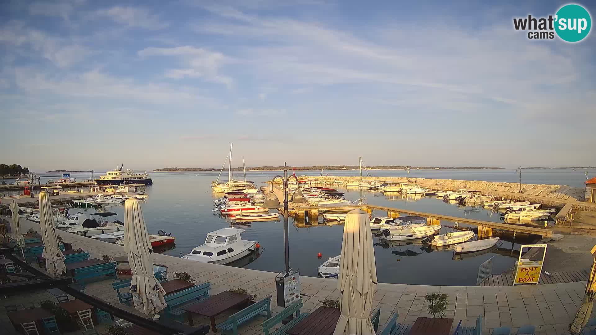 Fažana webcam Riva und Stadthafen – Istrien
