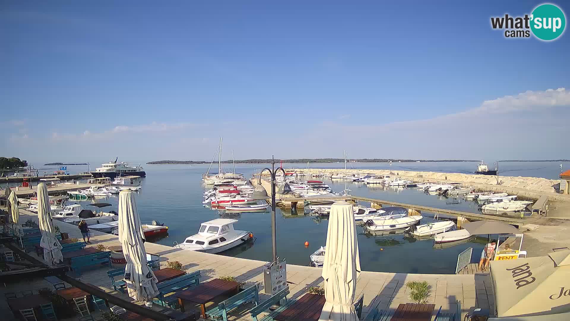 Fažana webcam Riva und Stadthafen – Istrien