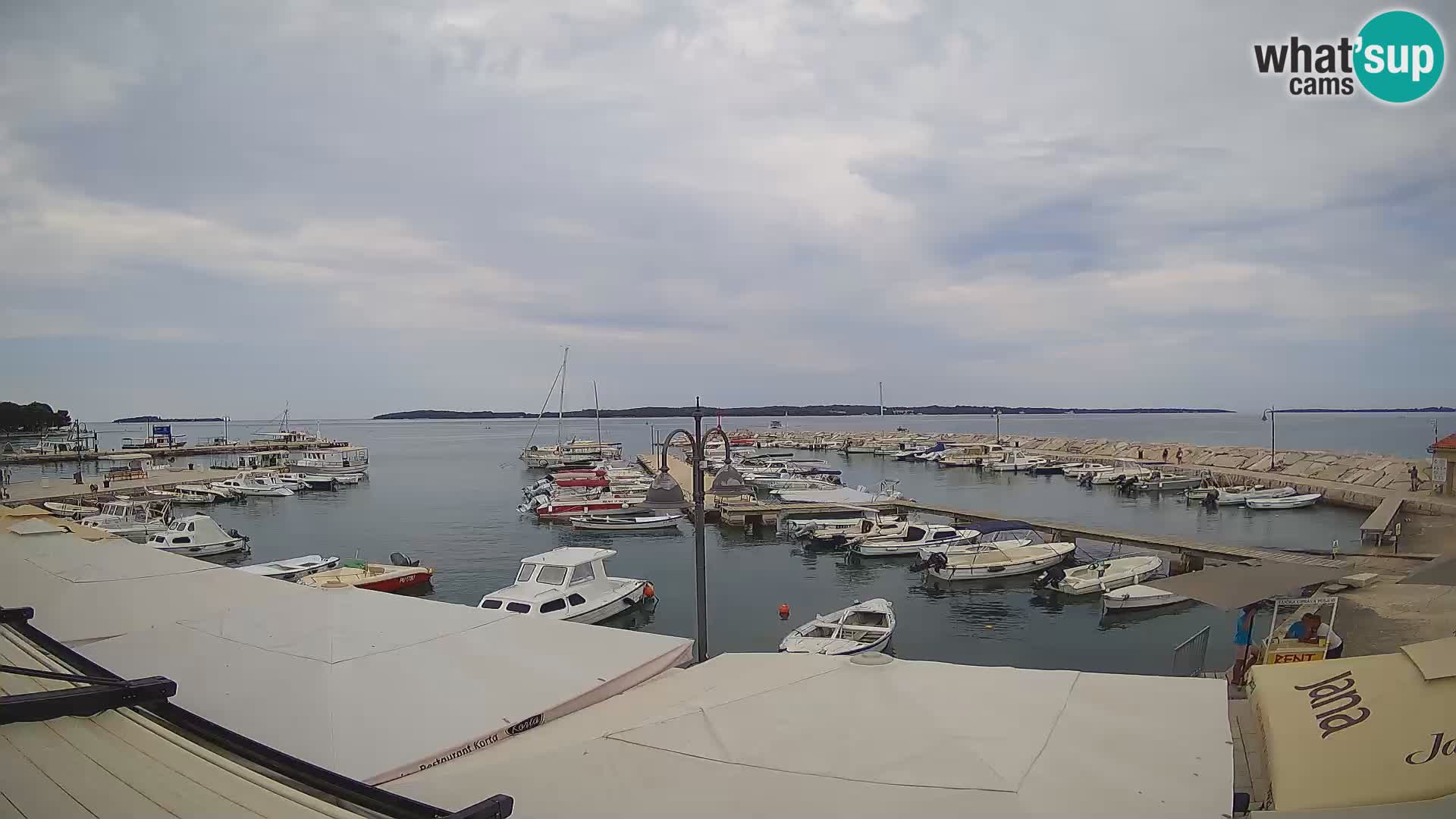 Fažana Camera en vivo riva y marina de la ciudad – Istria