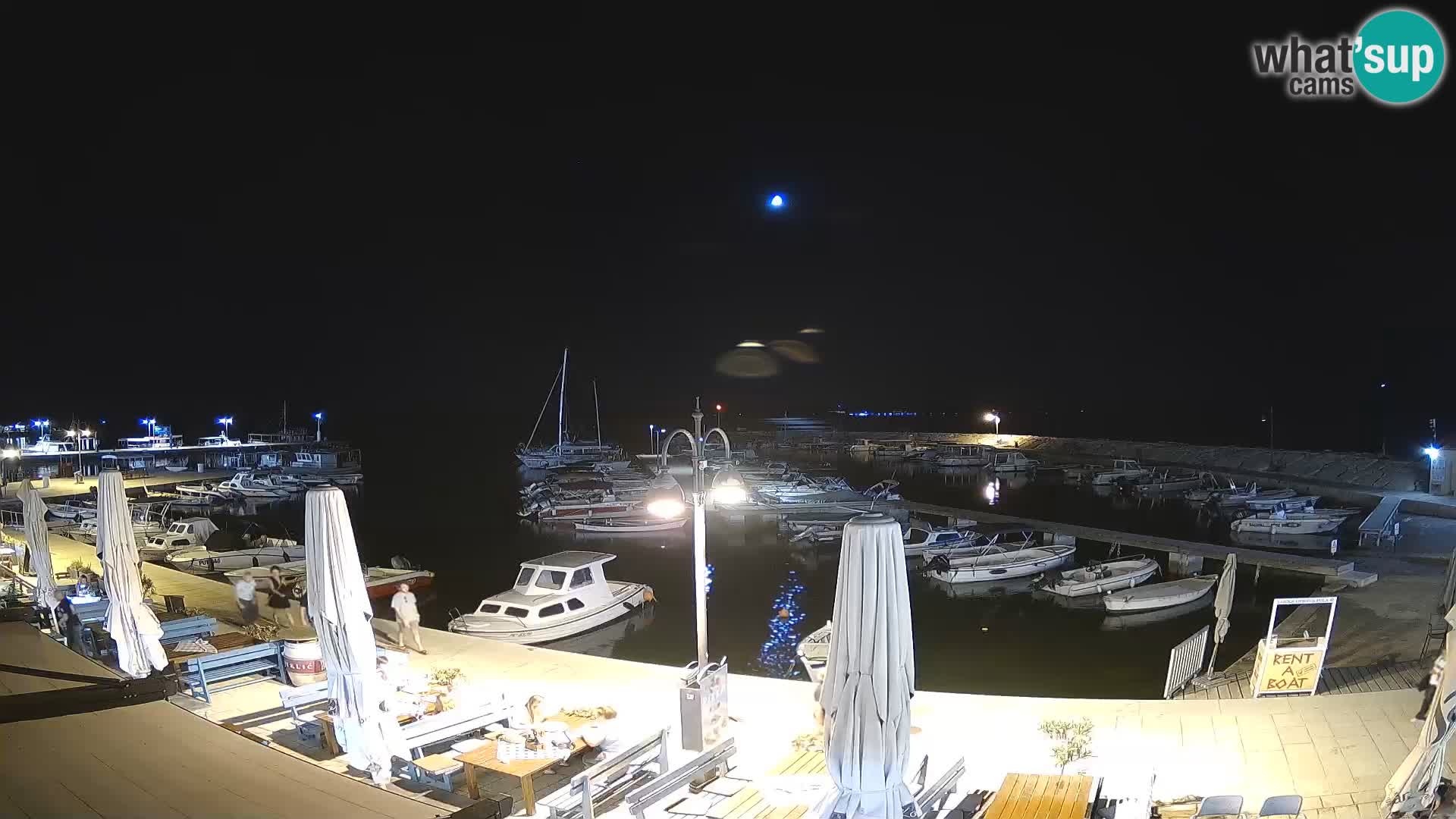 Webcam Fažana riva and city marina – Istria