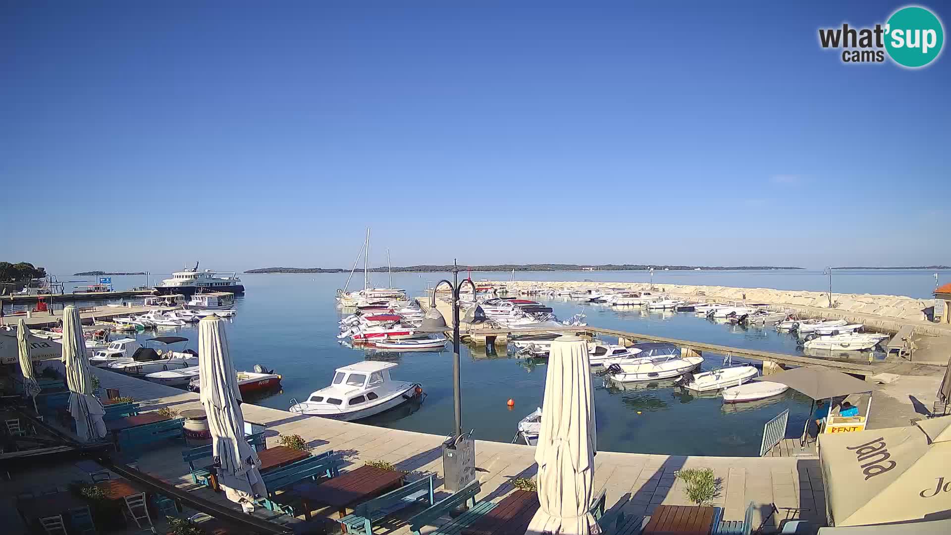 Fažana webcam Riva und Stadthafen – Istrien