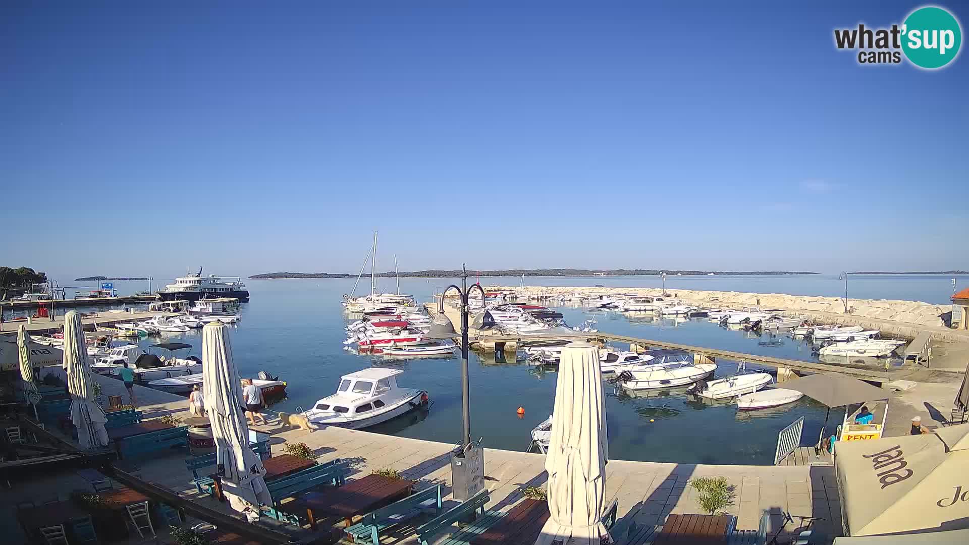 Webcam Fažana riva and city marina – Istria